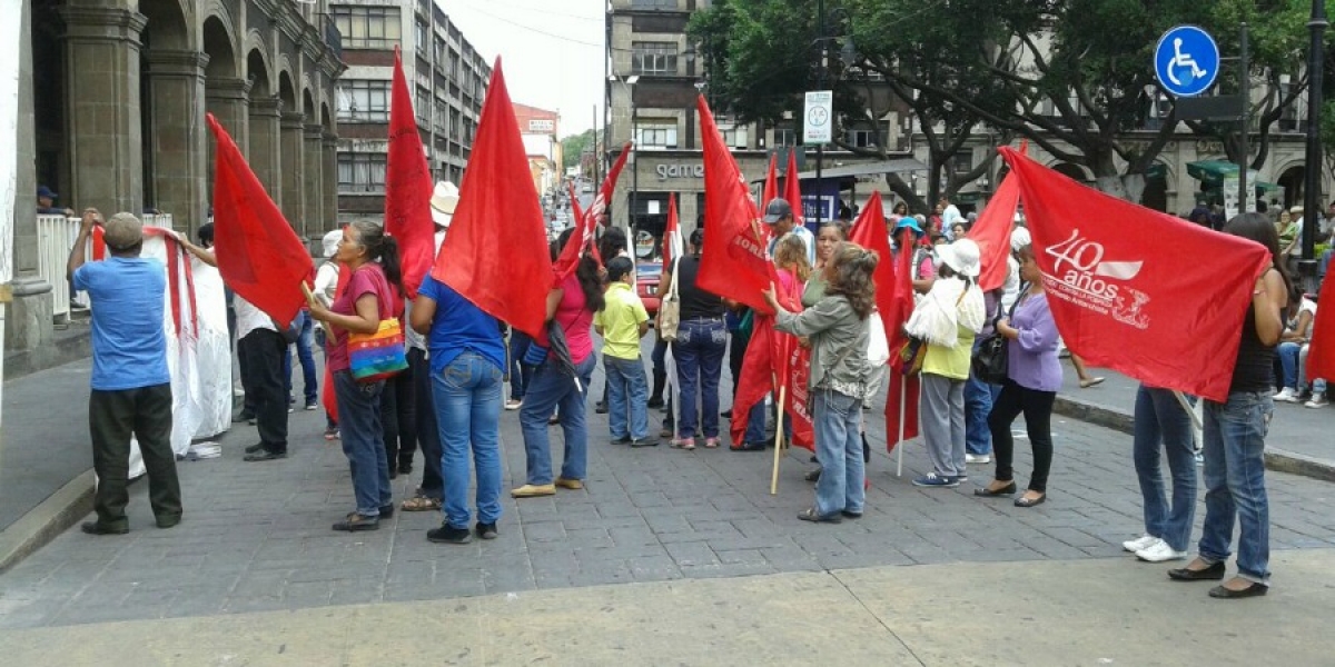 Se manifiestan antorchistas en el centro de Cuernavaca