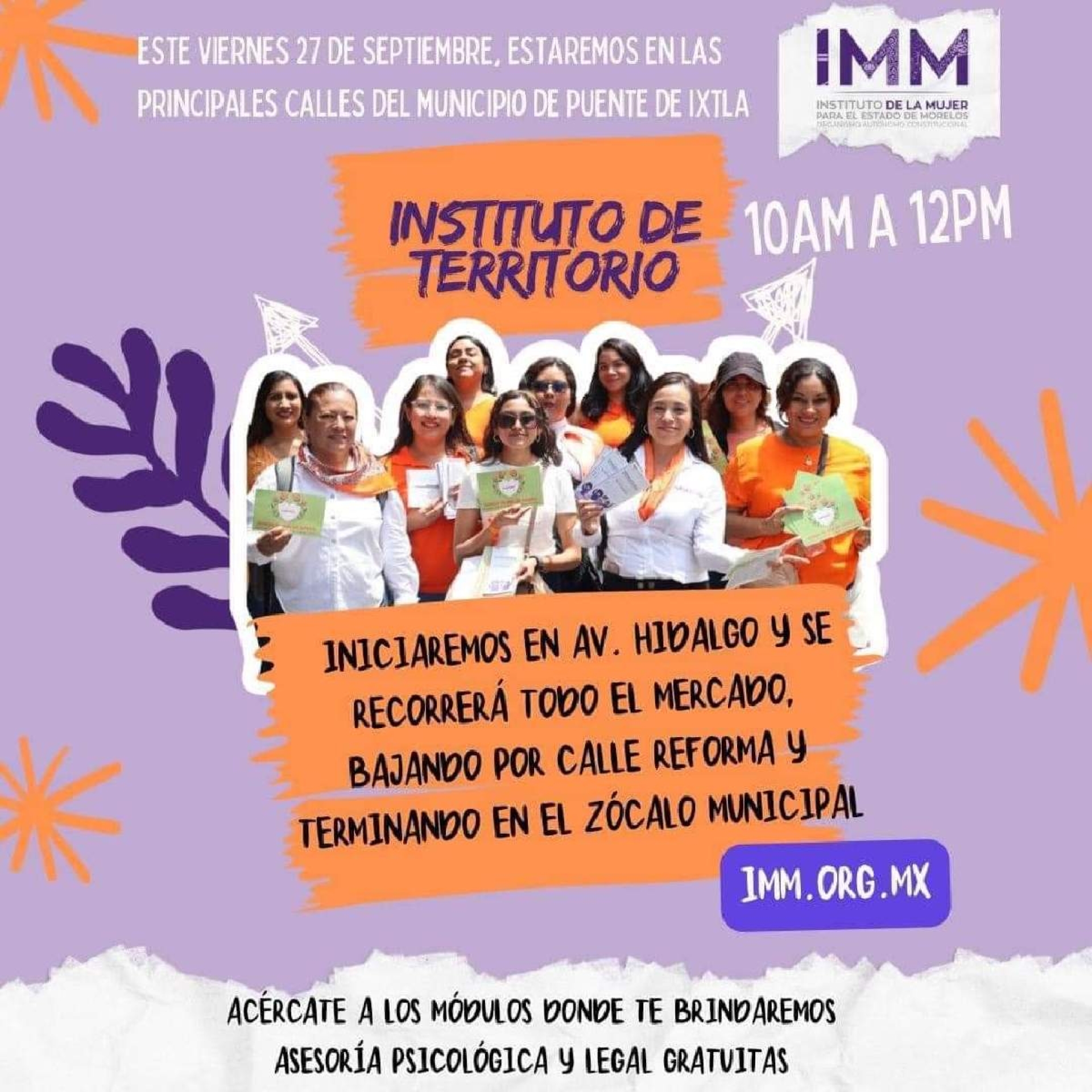 Brindará el IMM asesorías psicológica y legal a mujeres ixtlecas
