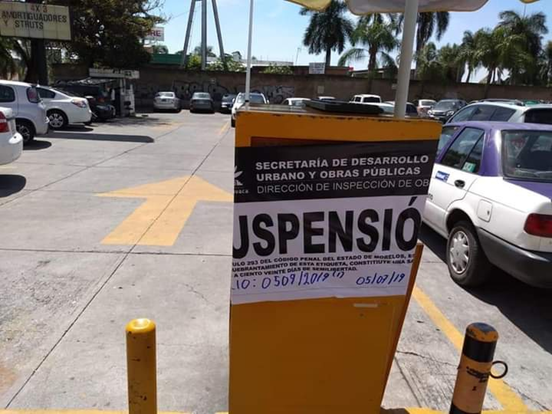Suspende SDUOP operación de dos estacionamientos en Cuernavaca