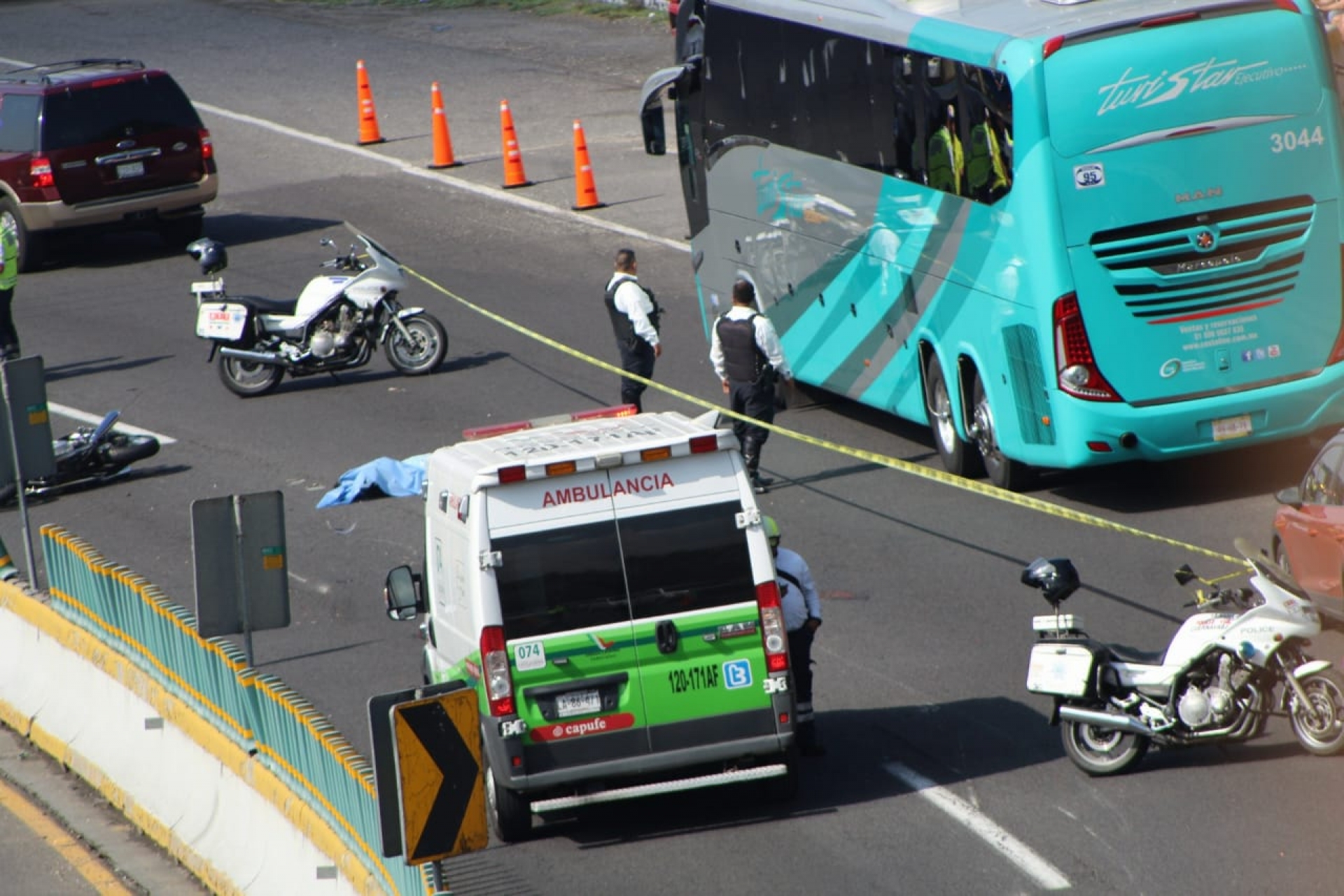Fallece motociclista tras accidente en la autopista México-Acapulco