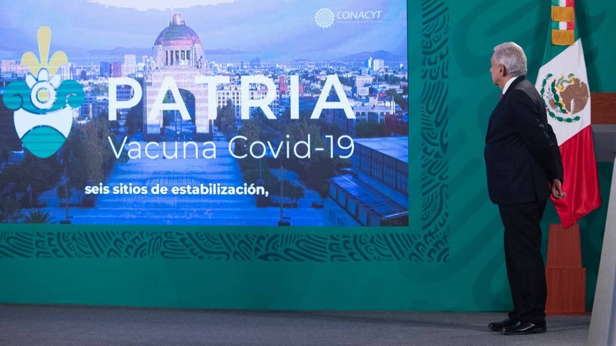 AMLO informó que la vacuna Patria está en fase 2 de ensayos clínicos