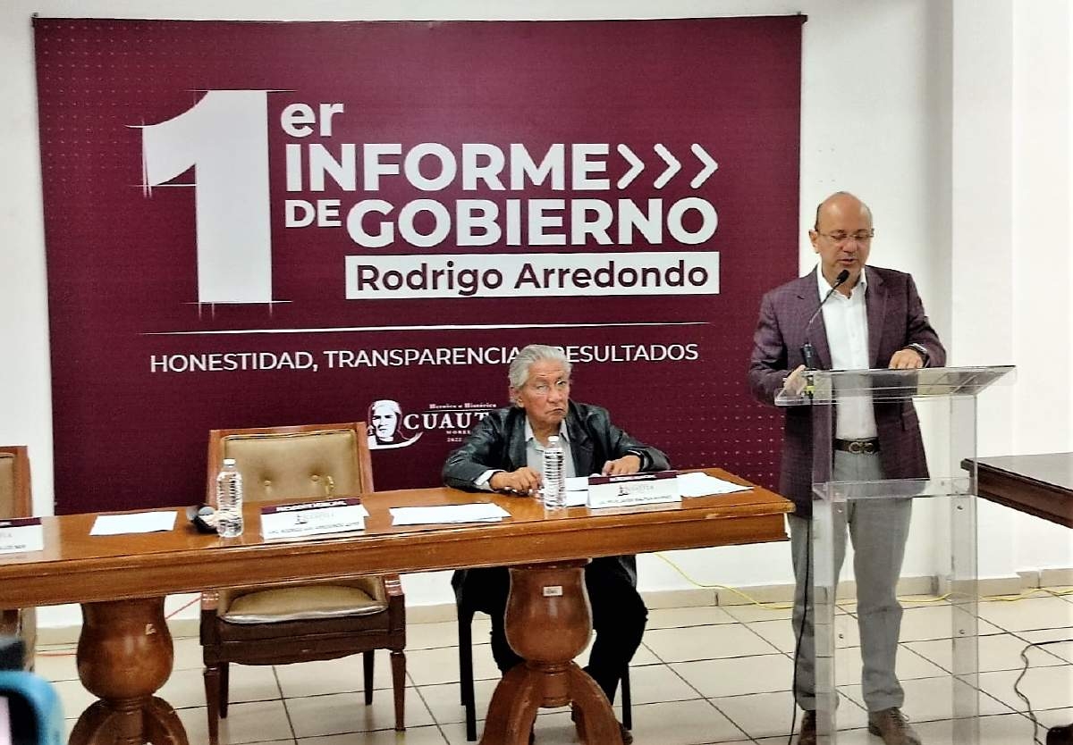 Sin presencia de ciudadanos, rinde su informe el alcalde de Cuautla