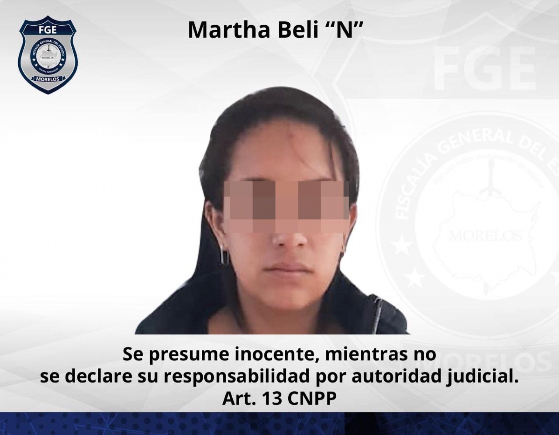 Detienen a empleada doméstica por secuestro y asesinato de su patrona en Morelos