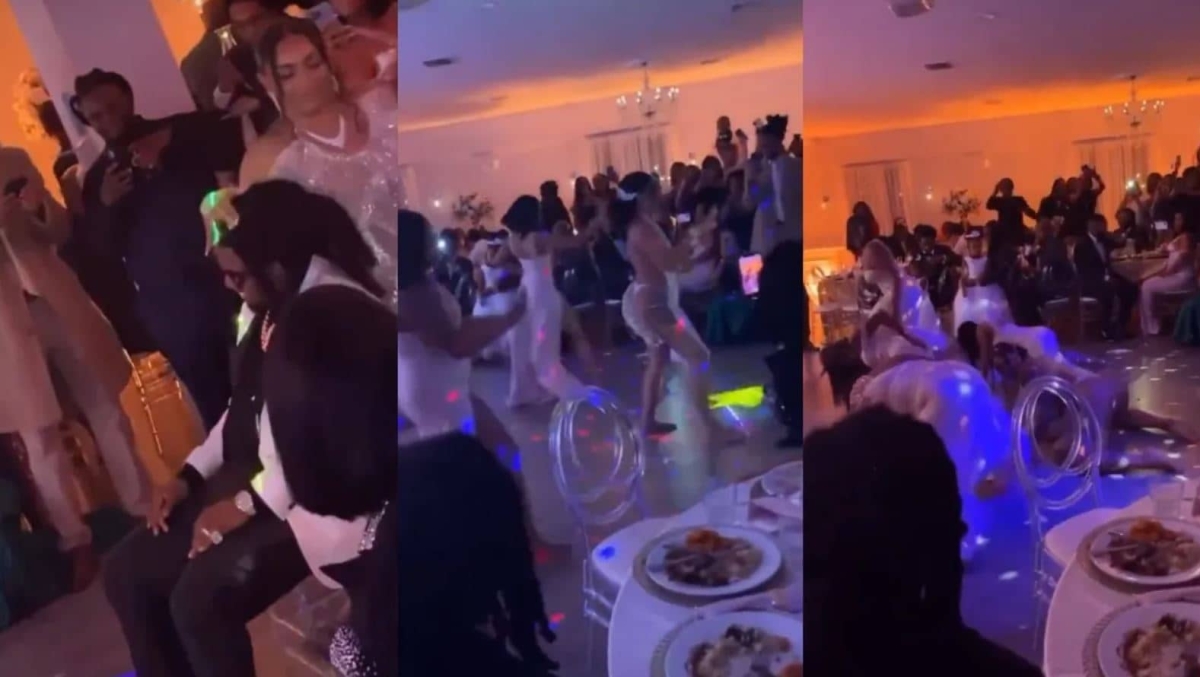 ¡Amor del bueno! Novia baila twerking para su esposo en plena boda