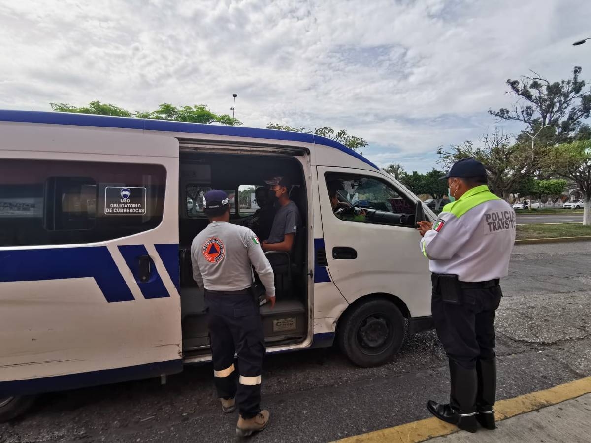 Reactivan operativos para reducir riesgo de contagios de covid-19 en el transporte
