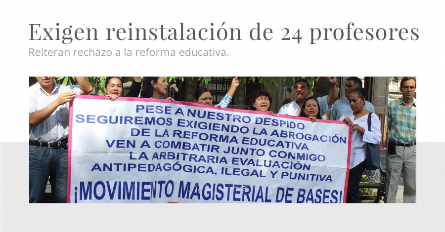 Prepara MMB protestas contra evaluación magisterial de noviembre