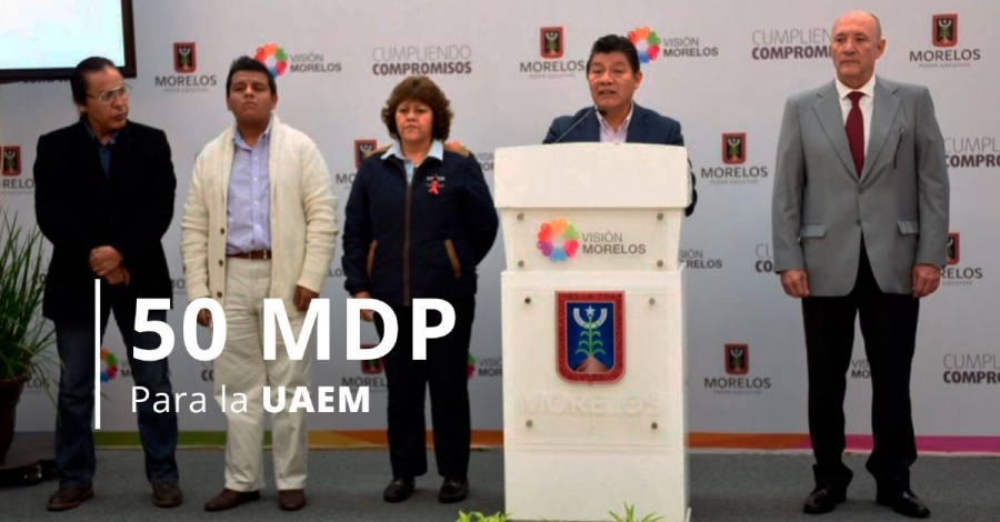 Anuncia gobierno depósito de 50 millones de pesos a la UAEM