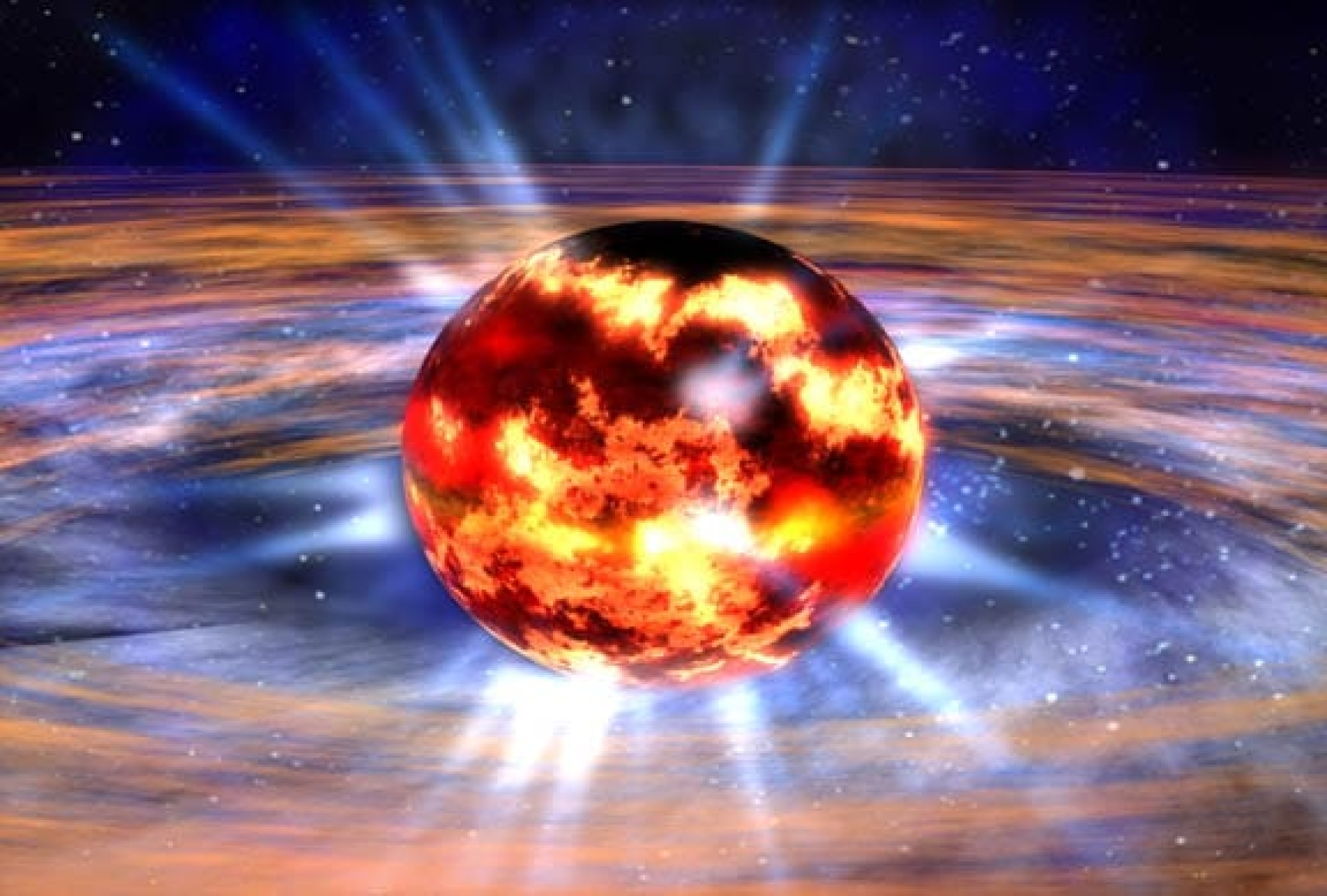 Hubble capta espectacular formación de una estrella masiva