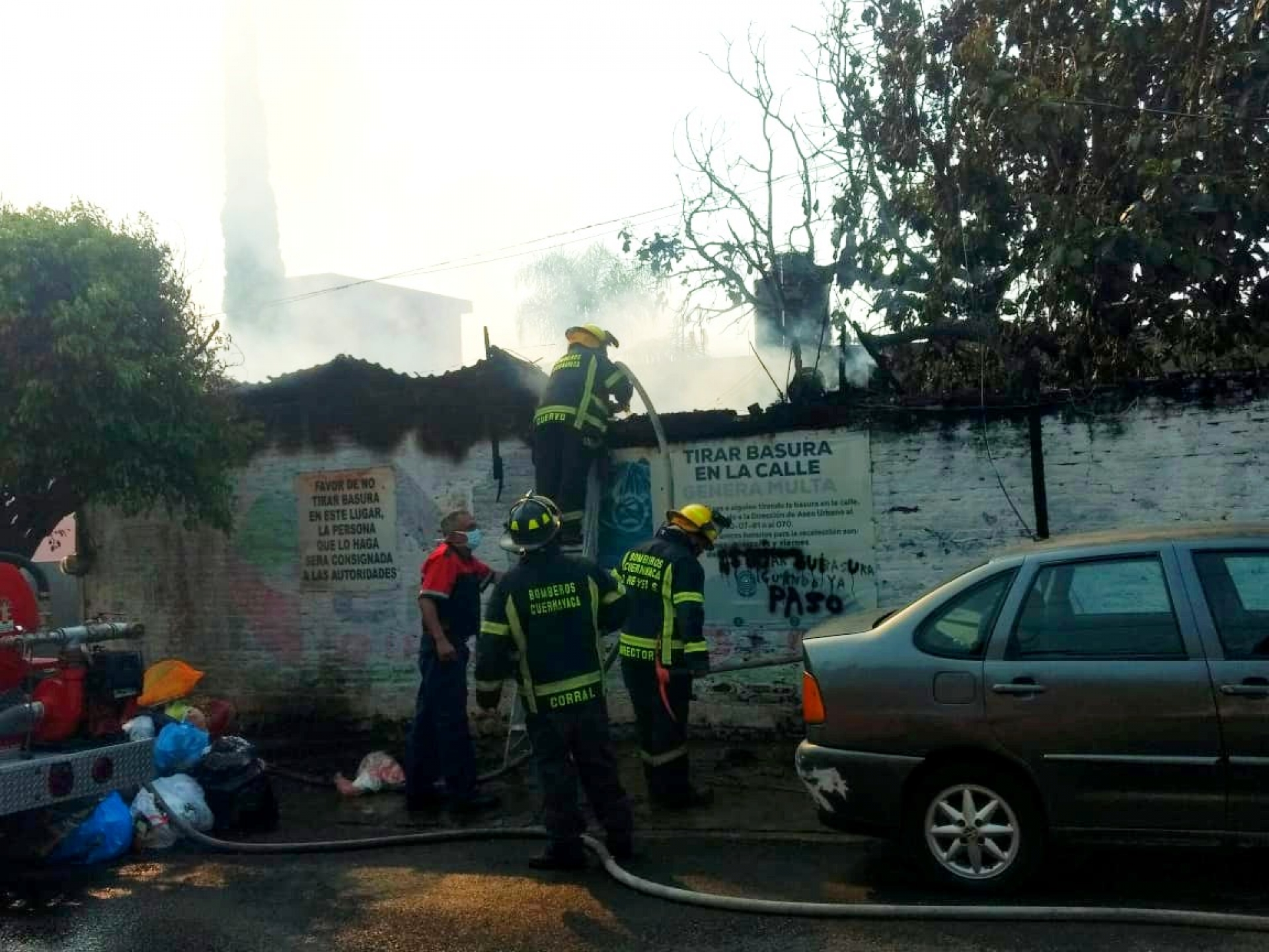 Se registró incendio en una vivienda en la colonia Antonio Barona, en Cuernavaca