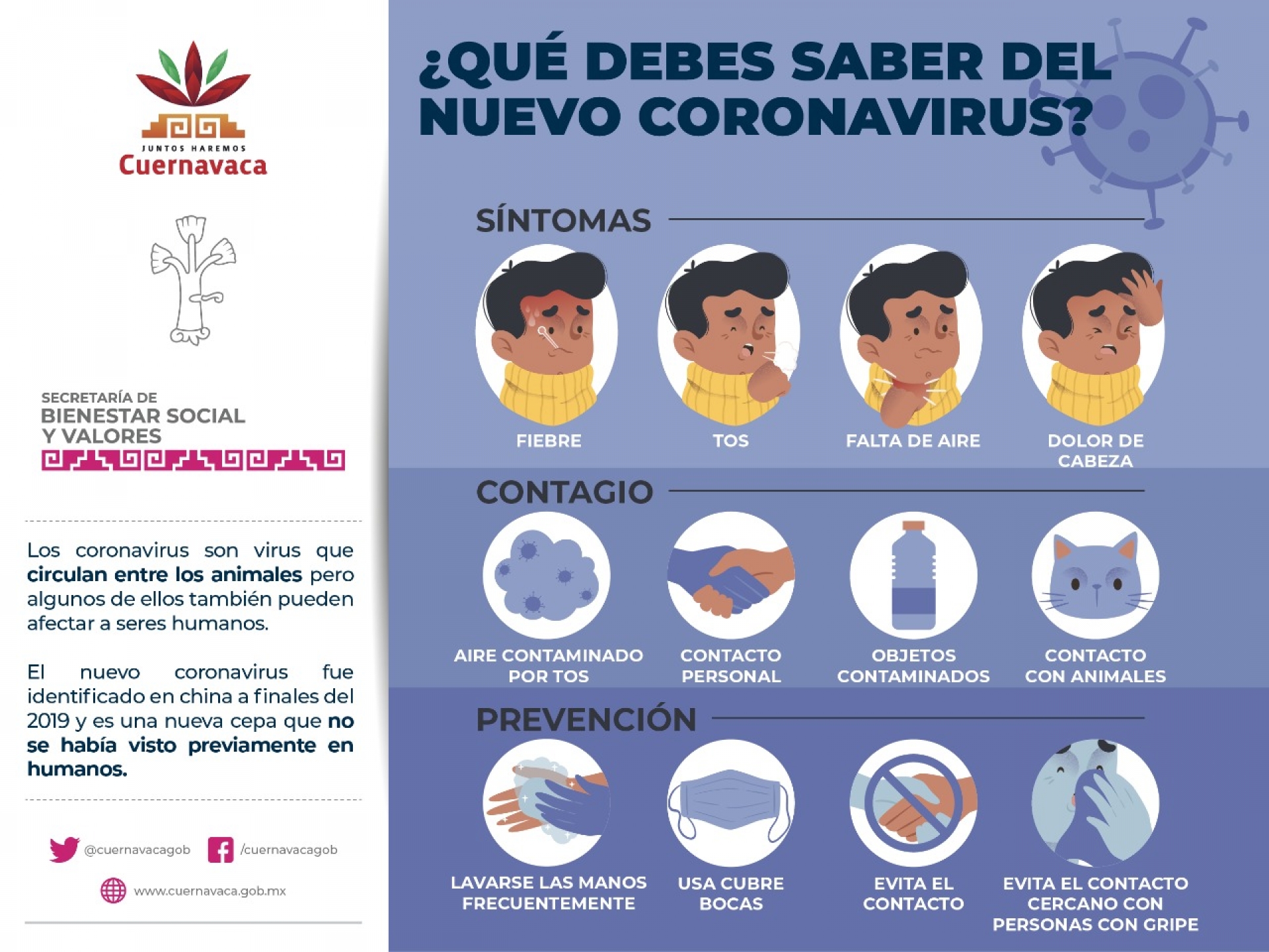 Emite ayuntamiento capitalino recomendaciones tras llegada de COVID-19 a México