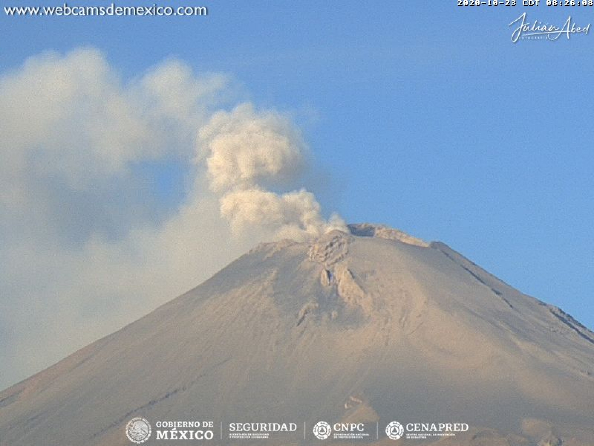 Identifican sistemas de monitoreo 304 exhalaciones del volcán Popocatépetl