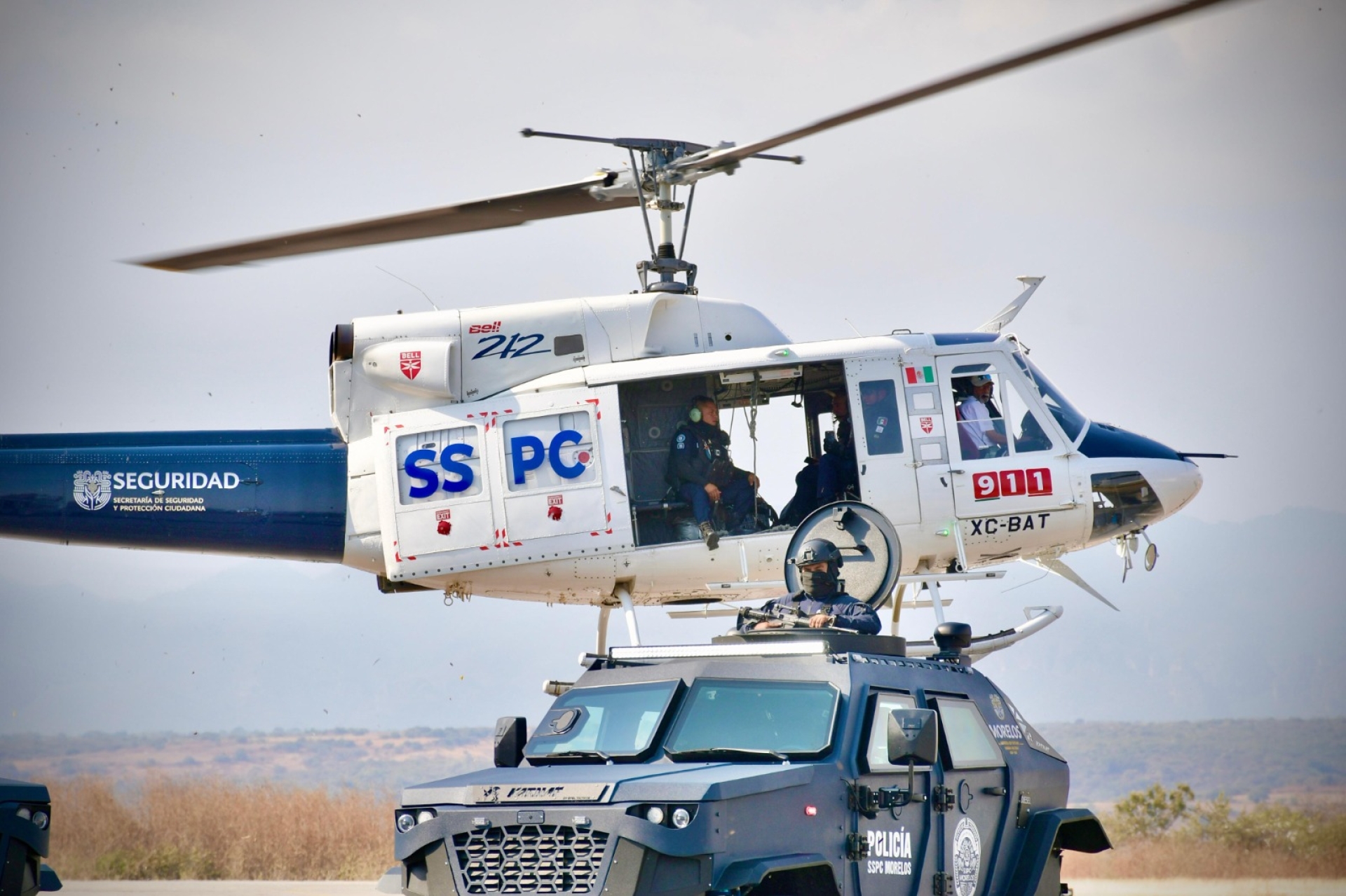 Luego de tres años de abandono, SSPC Morelos recupera segundo helicóptero para labores de prevención del delito