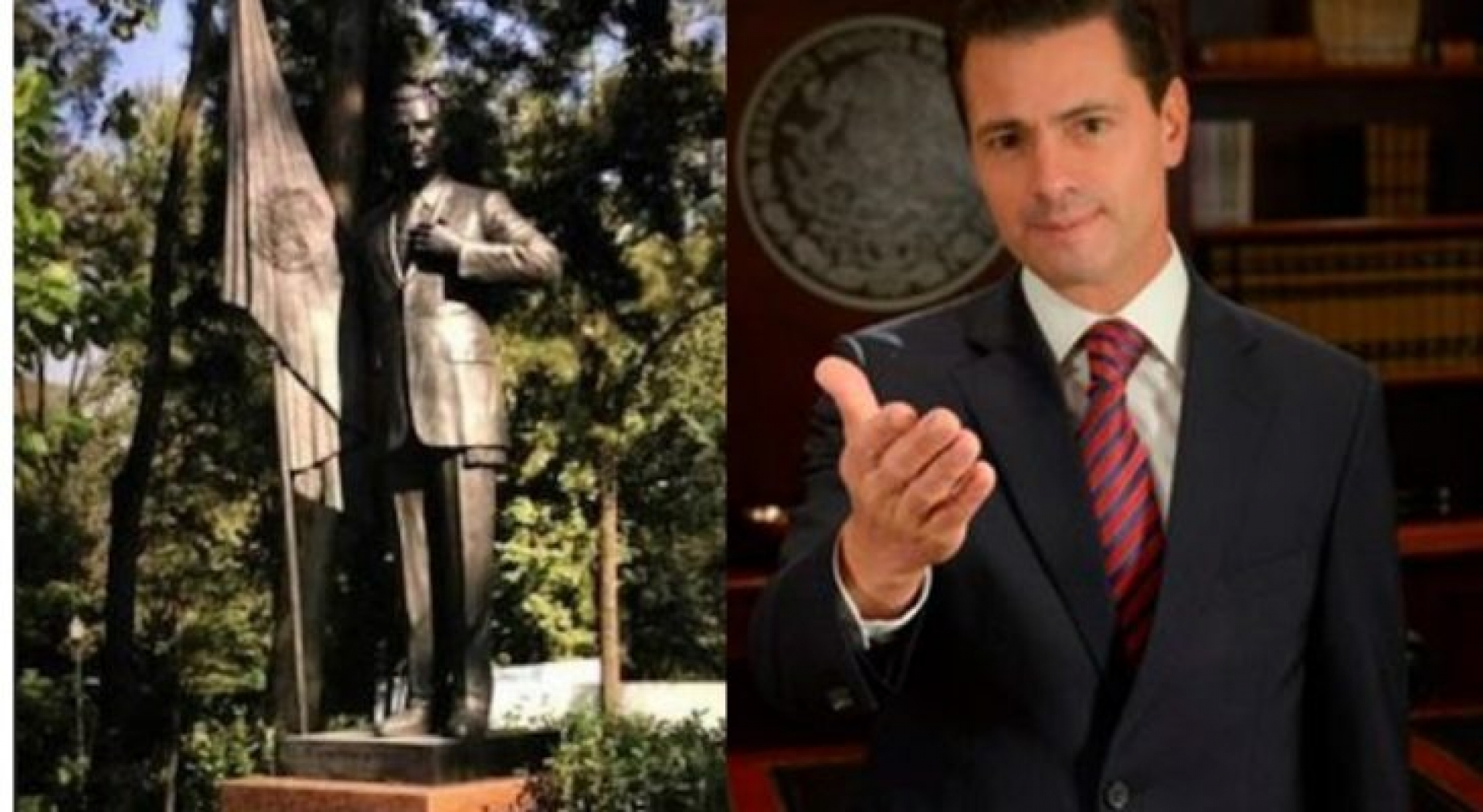 Crean estatua de Peña Nieto en Los Pinos: Tiene más de dos metros de alto y es de bronce