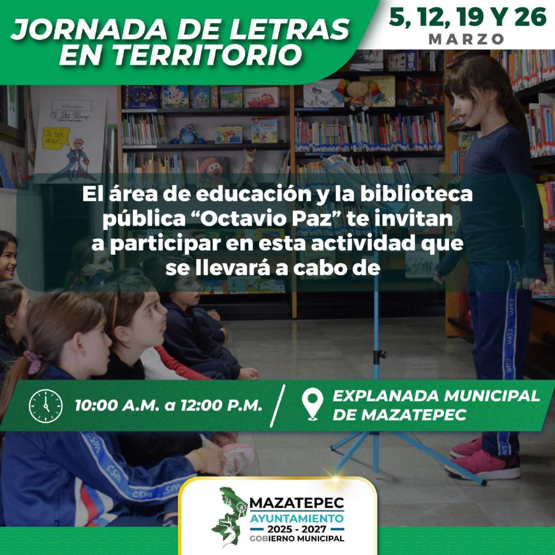 Invitan a jornada 'Letras en Territorio' en Mazatepec