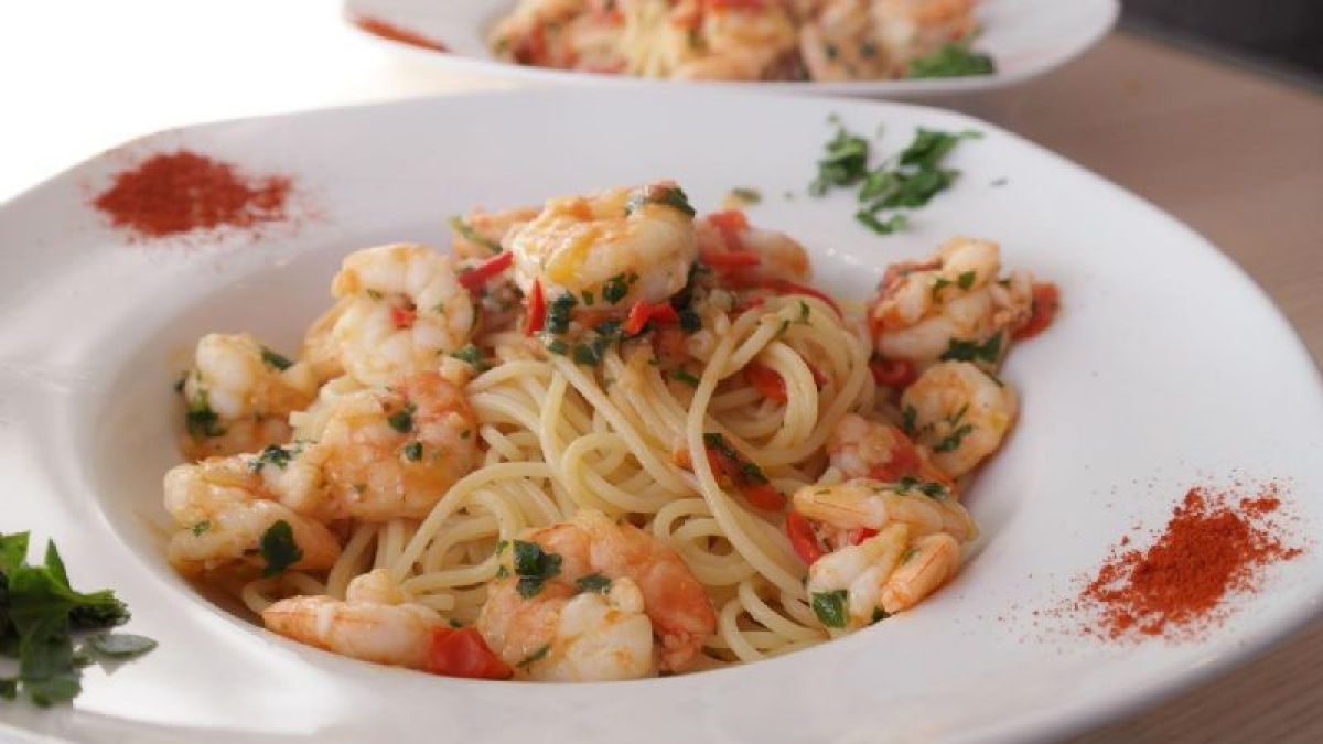 ¿Qué hago de comer? Prepara un rápido y sencillo espagueti con camarones