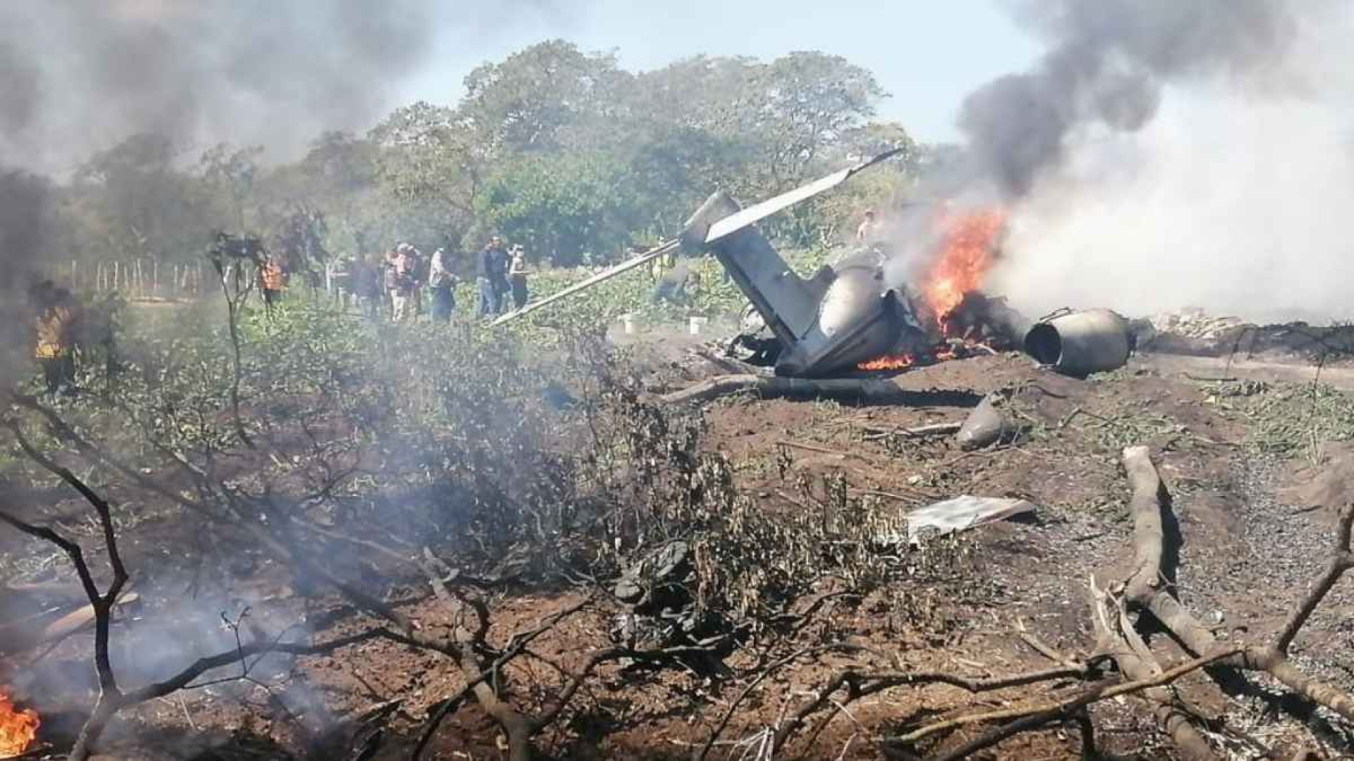 Desplome de aeronave de la Sedena en Veracruz deja al menos 6 muertos