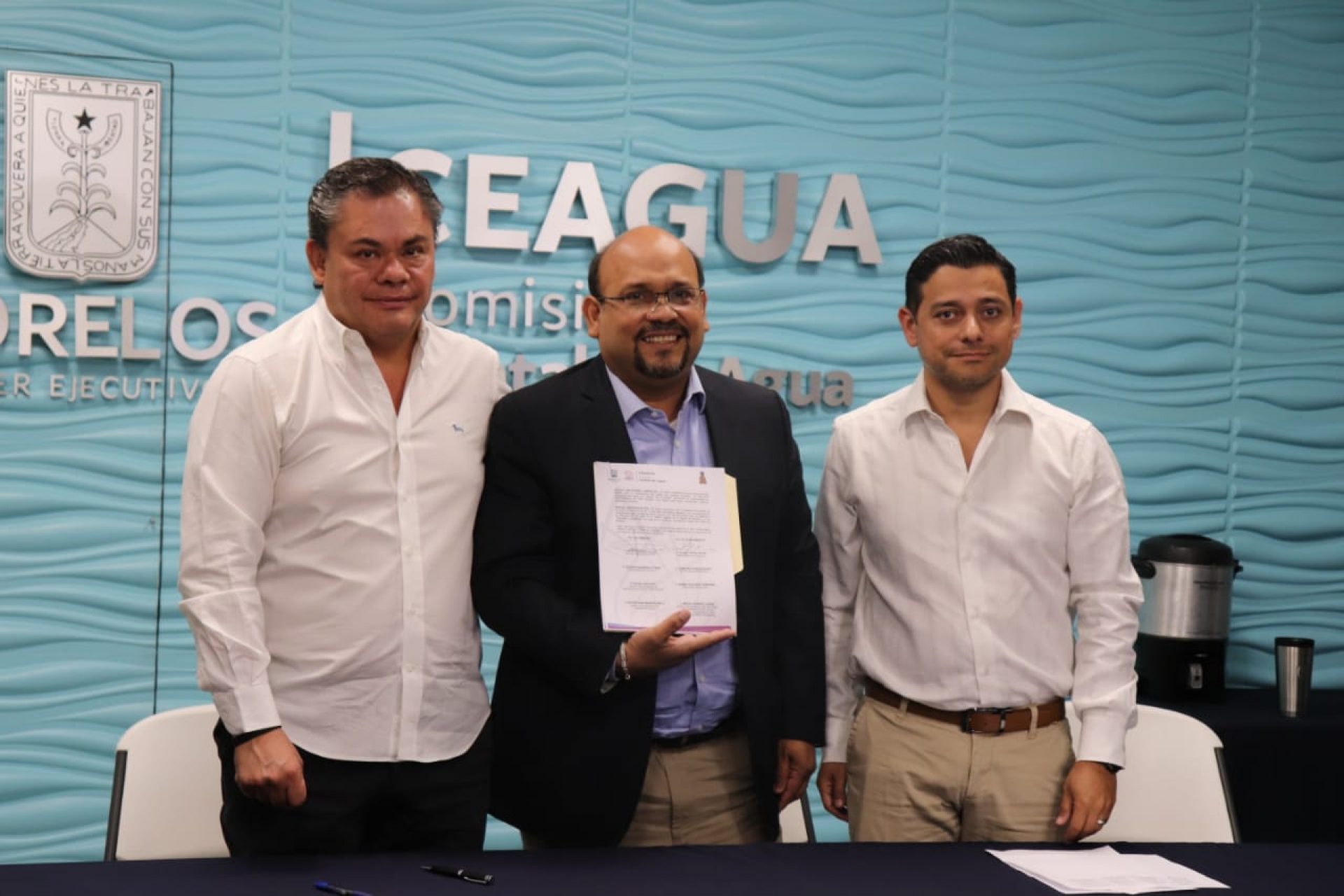 Firma Ceagua convenio para obras hidráulicas en Jiutepec