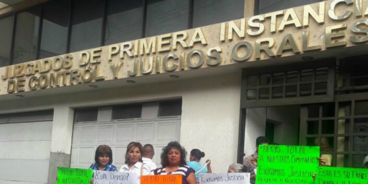 Protestan sindicalizados en los juzgados de Primera Instancia, de Control y de Juicios Orales en Cuernavaca