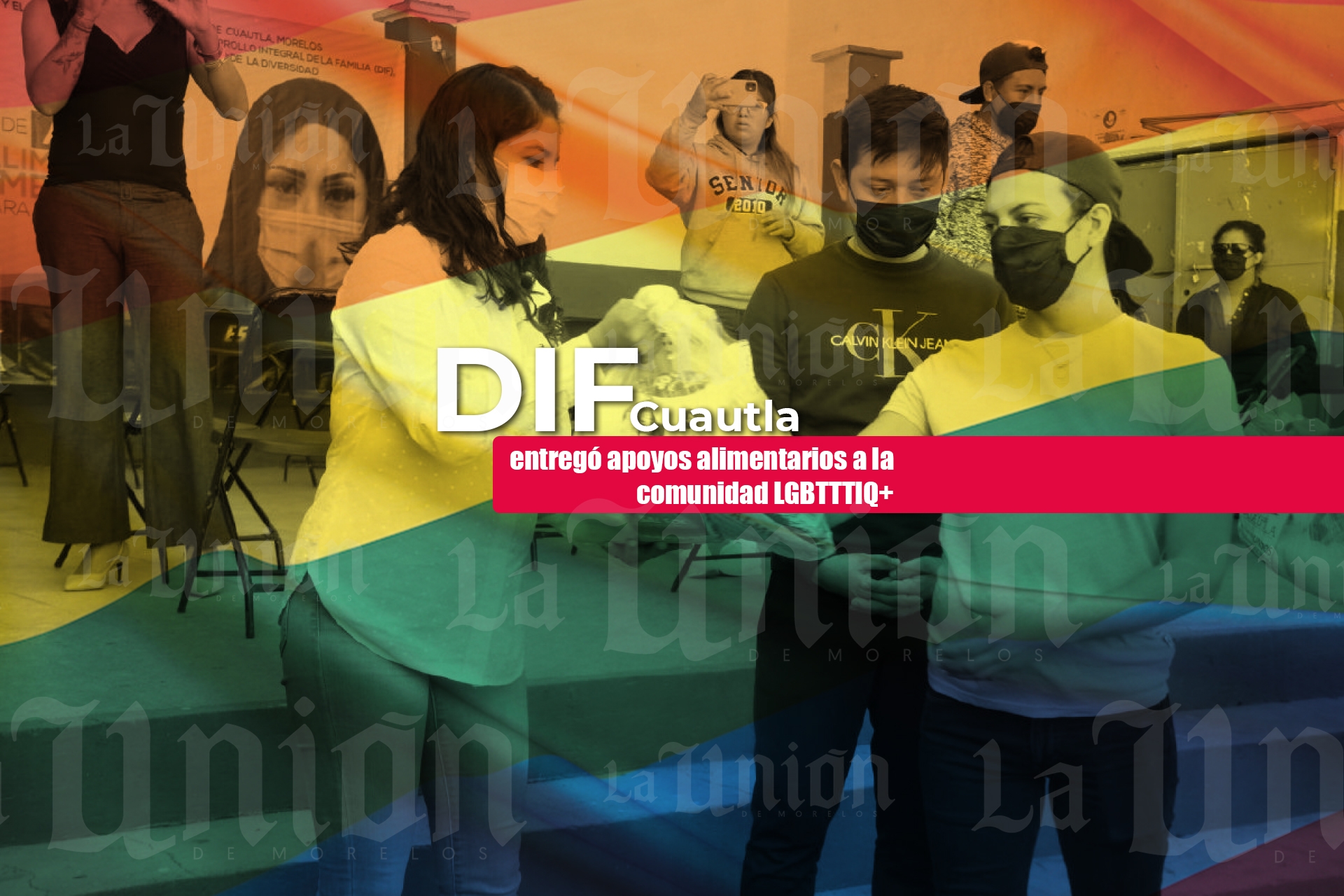 Entrega DIF de Cuautla apoyo alimentario a comunidad LGBTTTIQ+