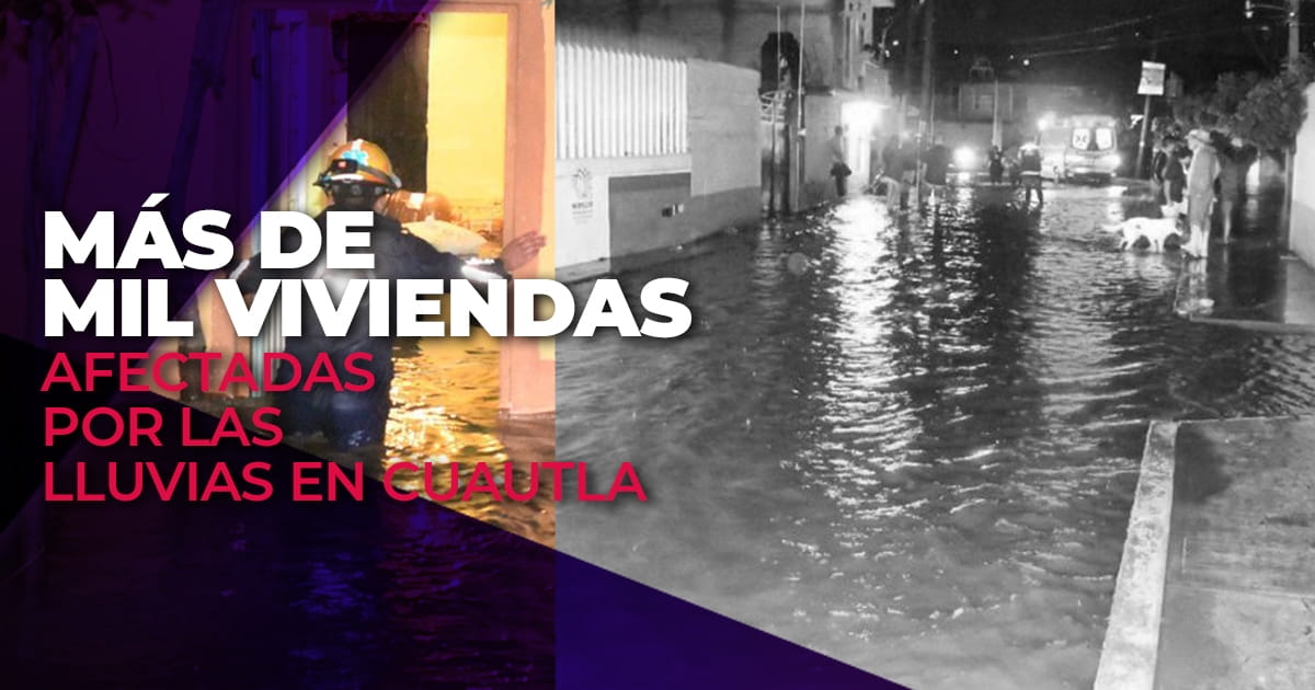 Más de mil viviendas resultaron afectadas por las lluvias en Cuautla