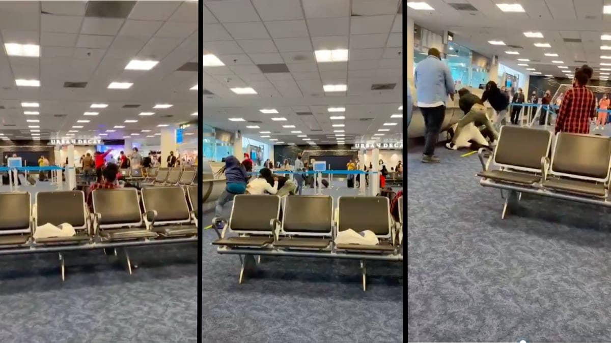 Captan pelea campal en el Aeropuerto de Miami