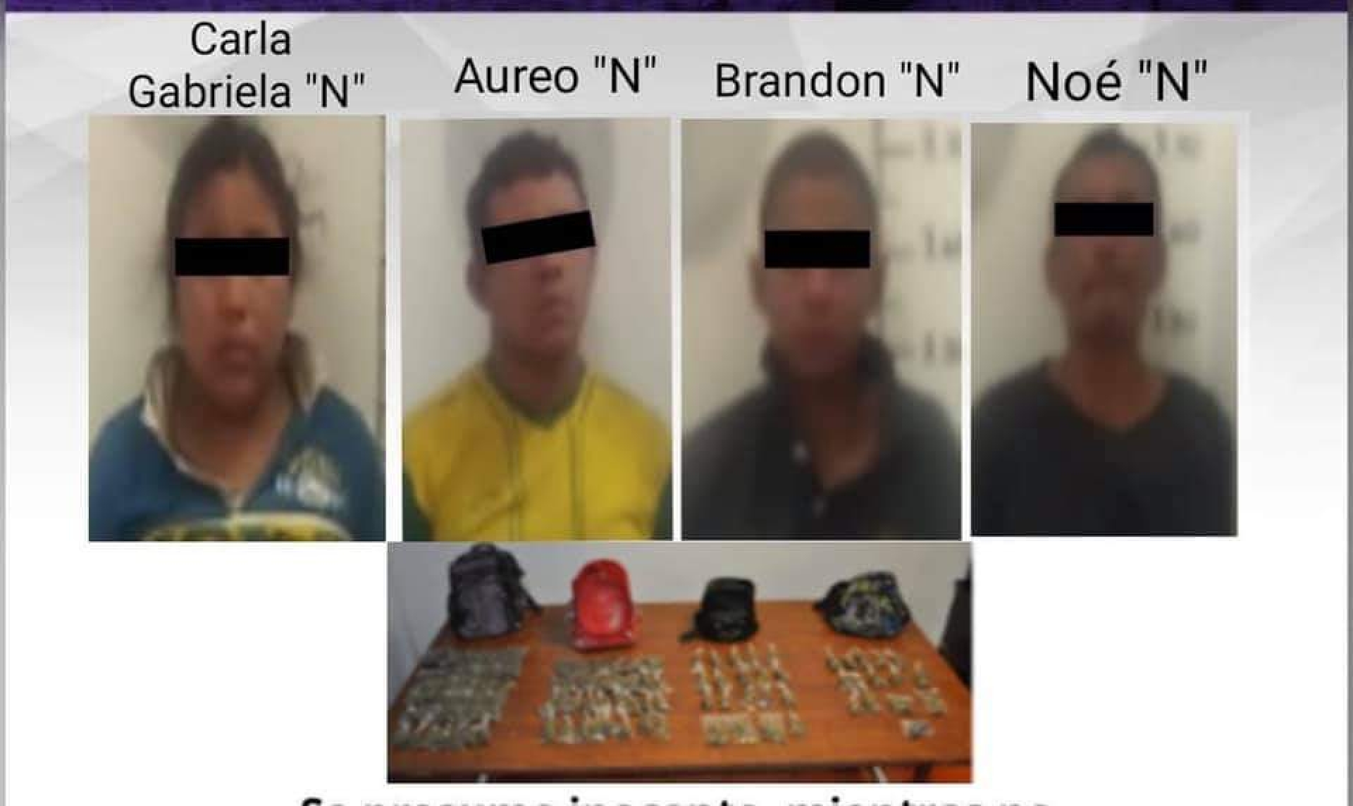 Detiene Policía Morelos a cuatro personas por delitos contra la salud, en Yautepec