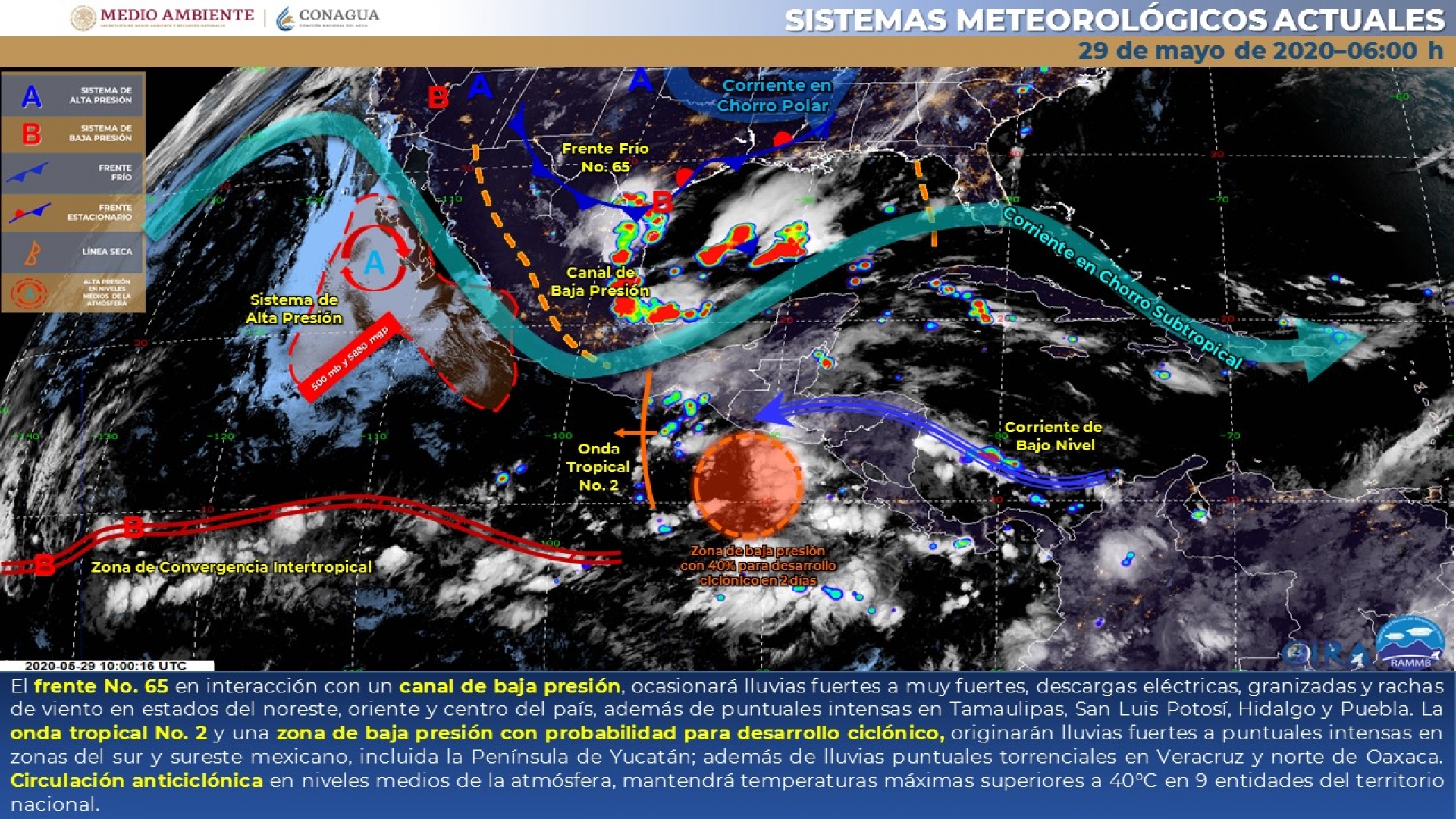 Pronostican probabilidad de lluvia durante el fin de semana en Morelos