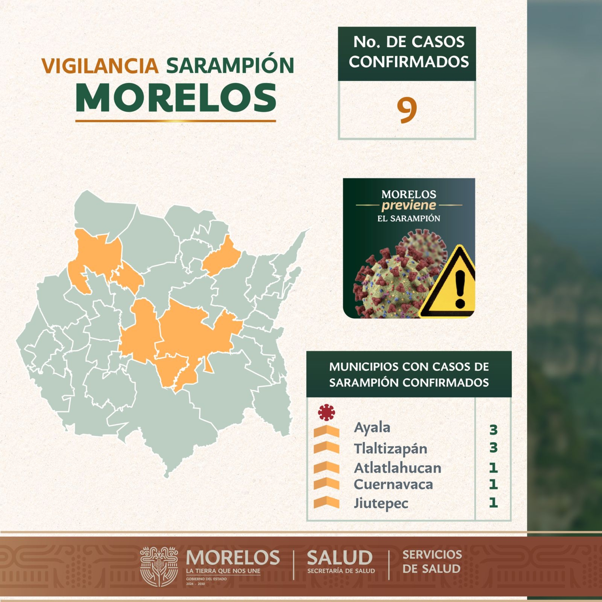 Confirma Salud nuevo caso de sarampión, en Jiutepec; Morelos acumula nueve casos en lo que va del año