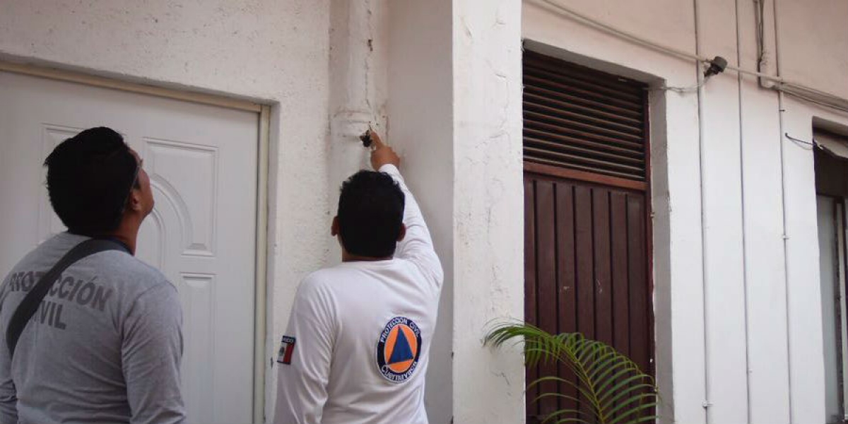 Evalúa PC Cuernavaca edificios públicos y privados afectados por el sismo