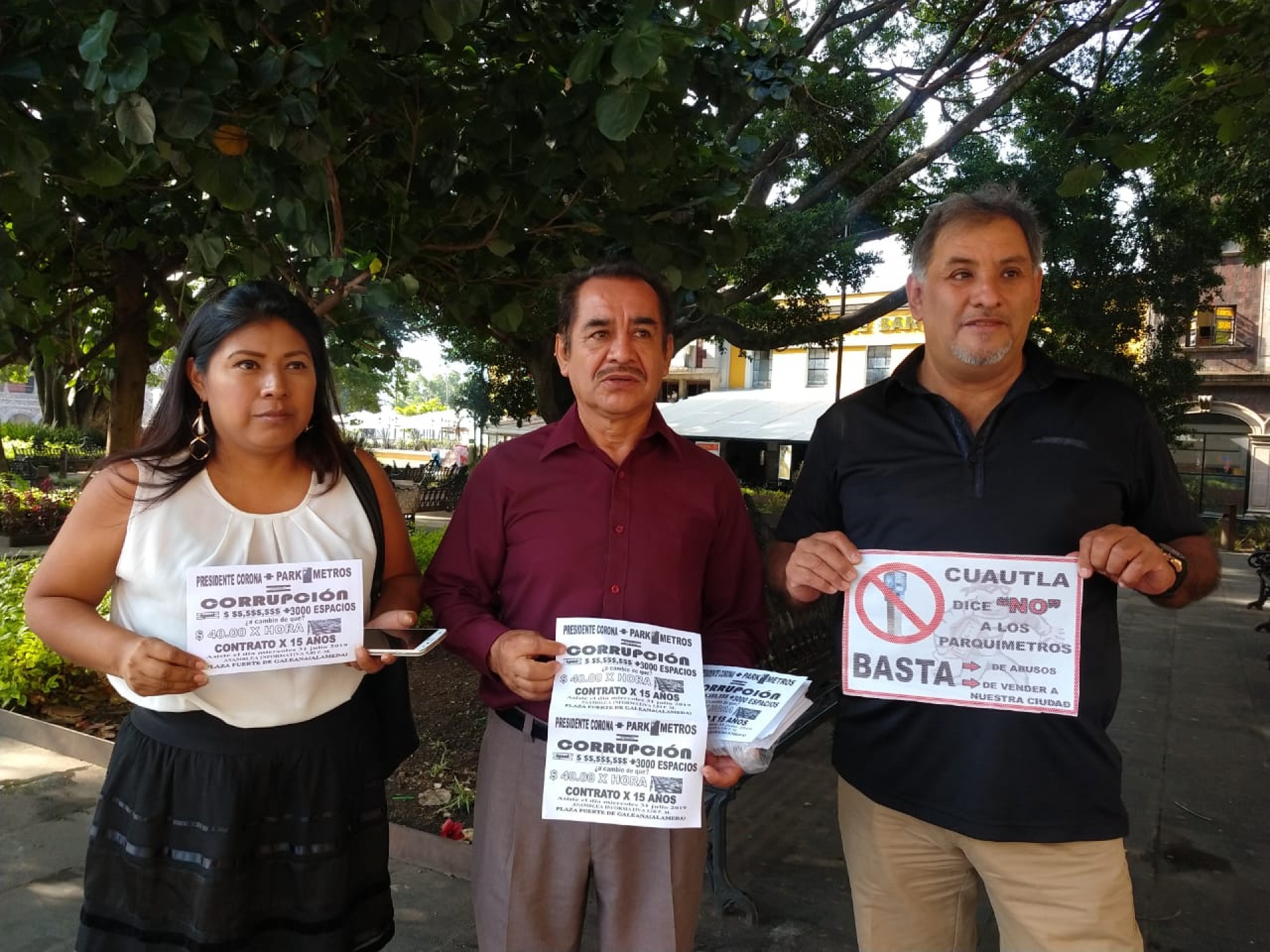 Piden vecinos de Cuautla frenar instalación de tres mil cajones de parquímetros
