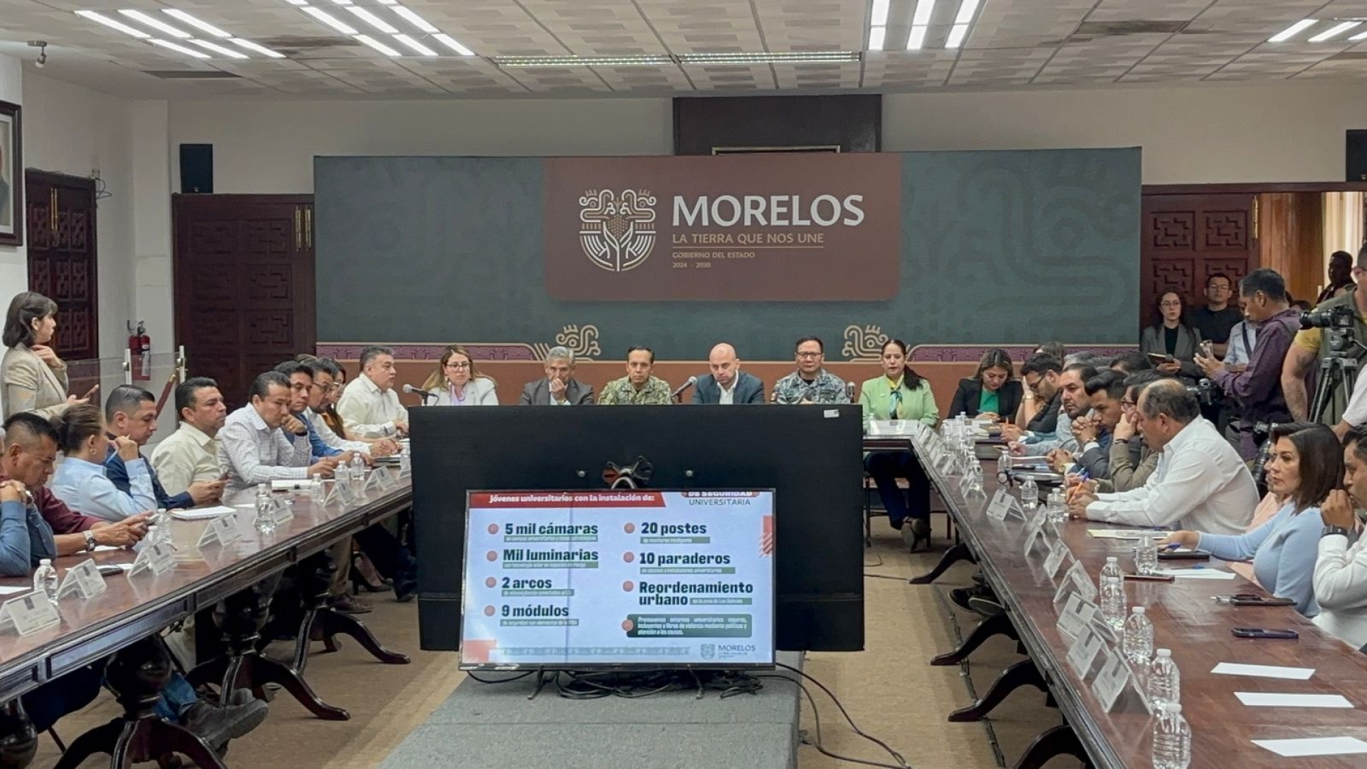 Efectúan reunión de presentación y coordinación con ediles para implementar plan de seguridad universitaria