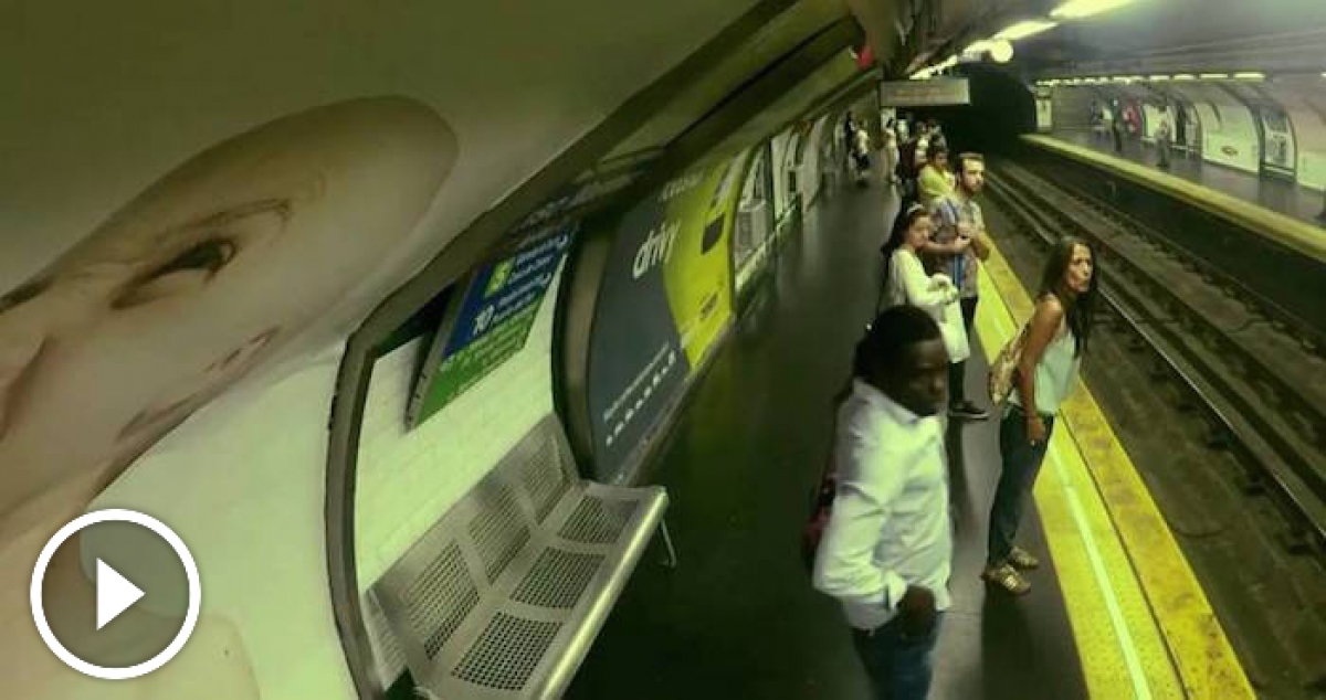 Sony le juega una broma a los usuarios del metro de Madrid
