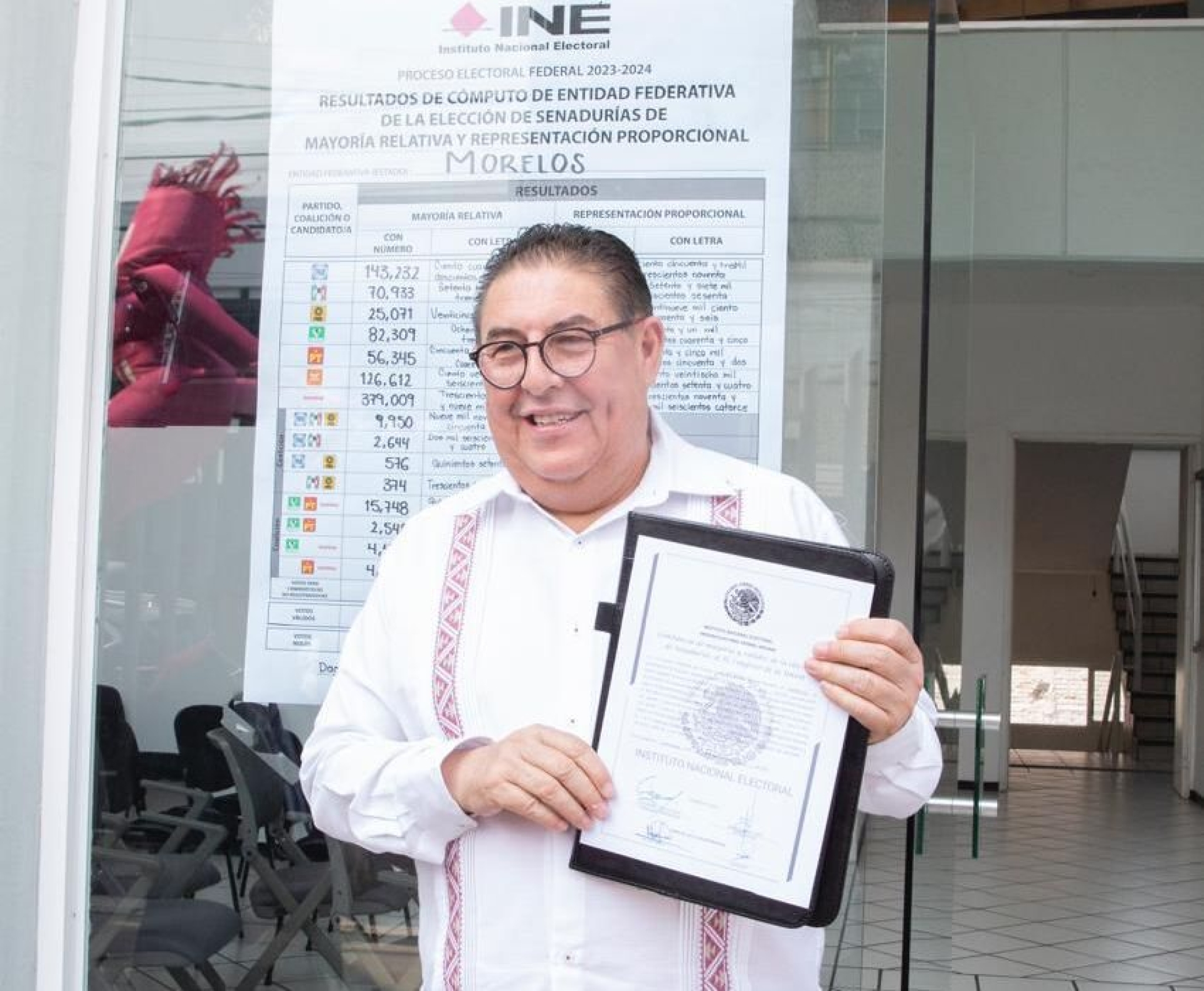 Recibe Víctor Mercado su constancia de mayoría como senador de la República por Morelos