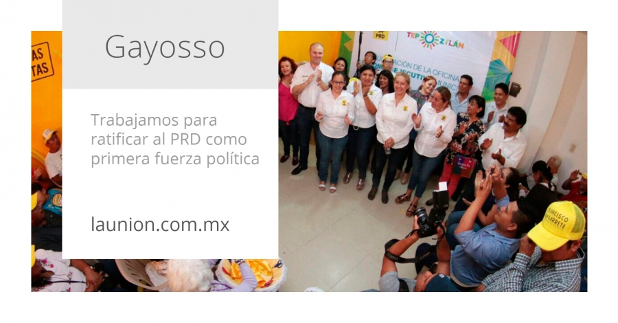 En el PRD se trabaja para ratificar al partido como la primera fuerza política en Morelos: Rodrigo Gayosso