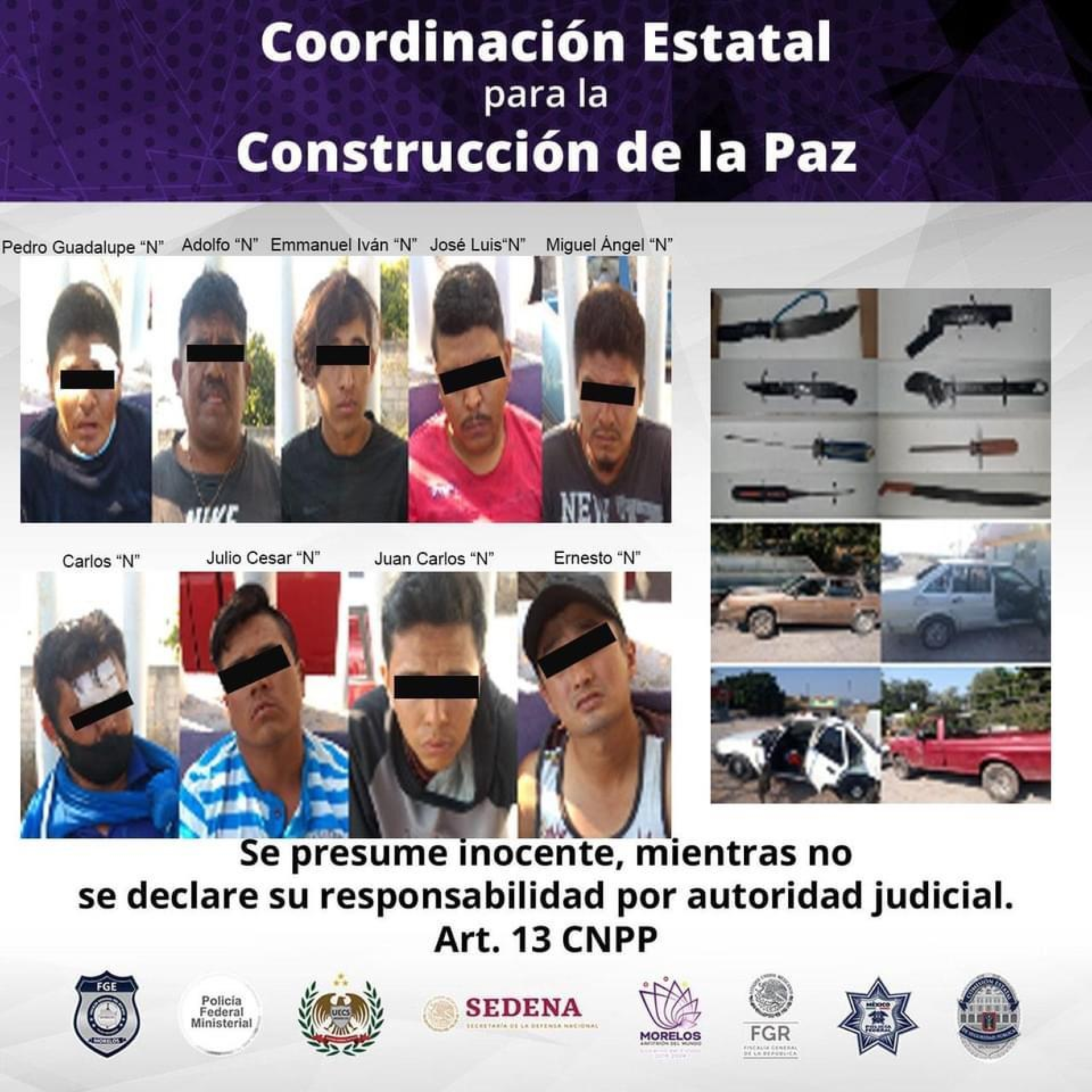Detienen a 16 personas por resistencia de particulares y portación de arma de fuego