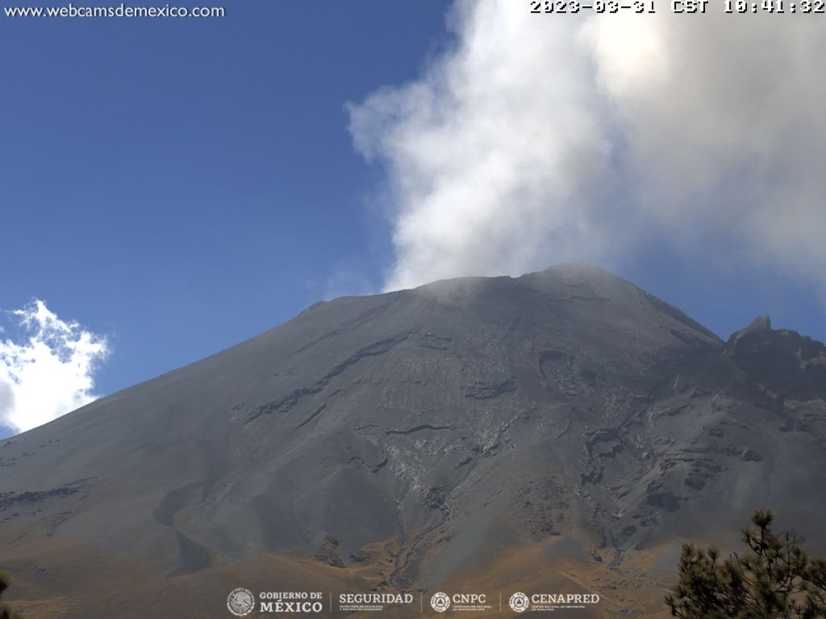 Registra Popocatépetl 176 exhalaciones en las últimas 24 horas