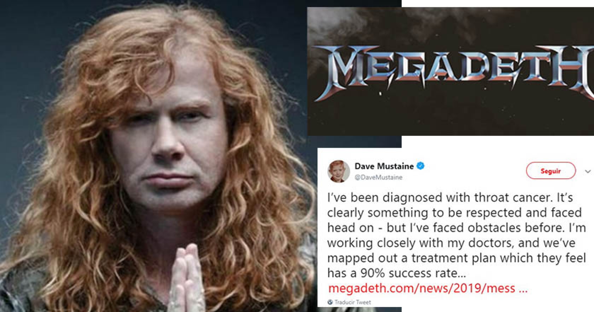 Dave Mustaine de Megadeth es diagnosticado con cáncer de garganta