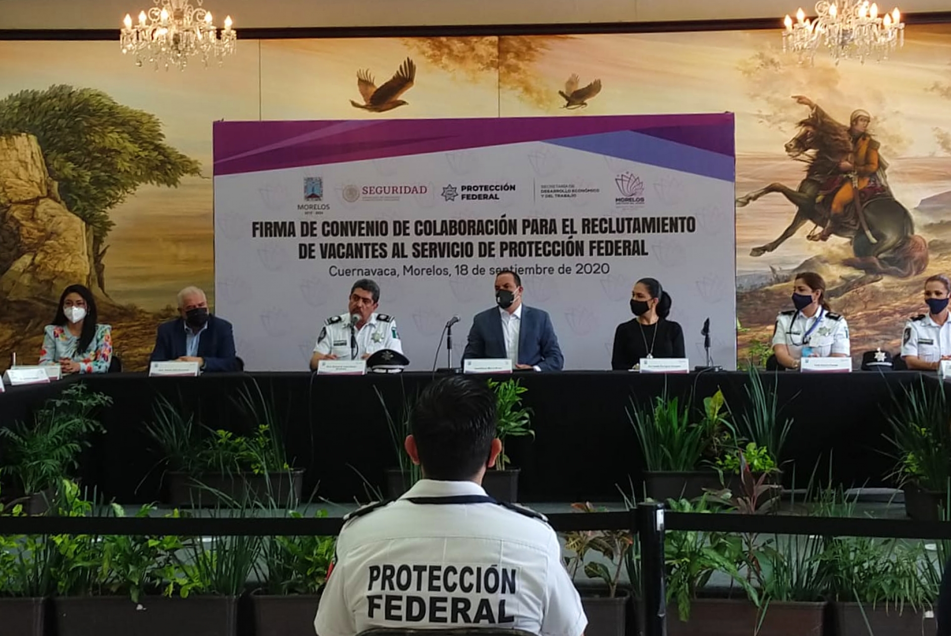Firman convenio para reclutamiento de vacantes al Servicio de Protección Federal