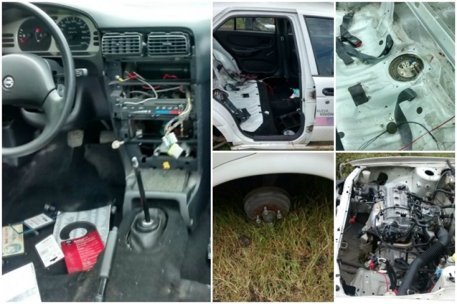 Encuentran un taxi desvalijado en Tepoztlán