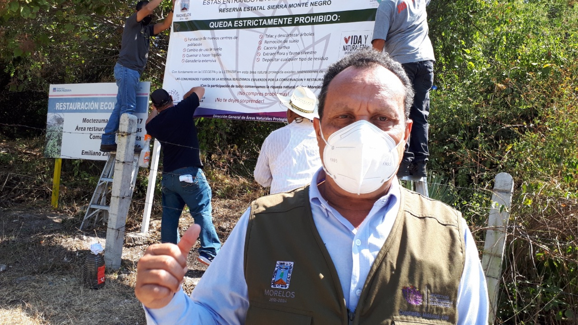 Rehabilitan señalización de áreas naturales protegidas en Morelos