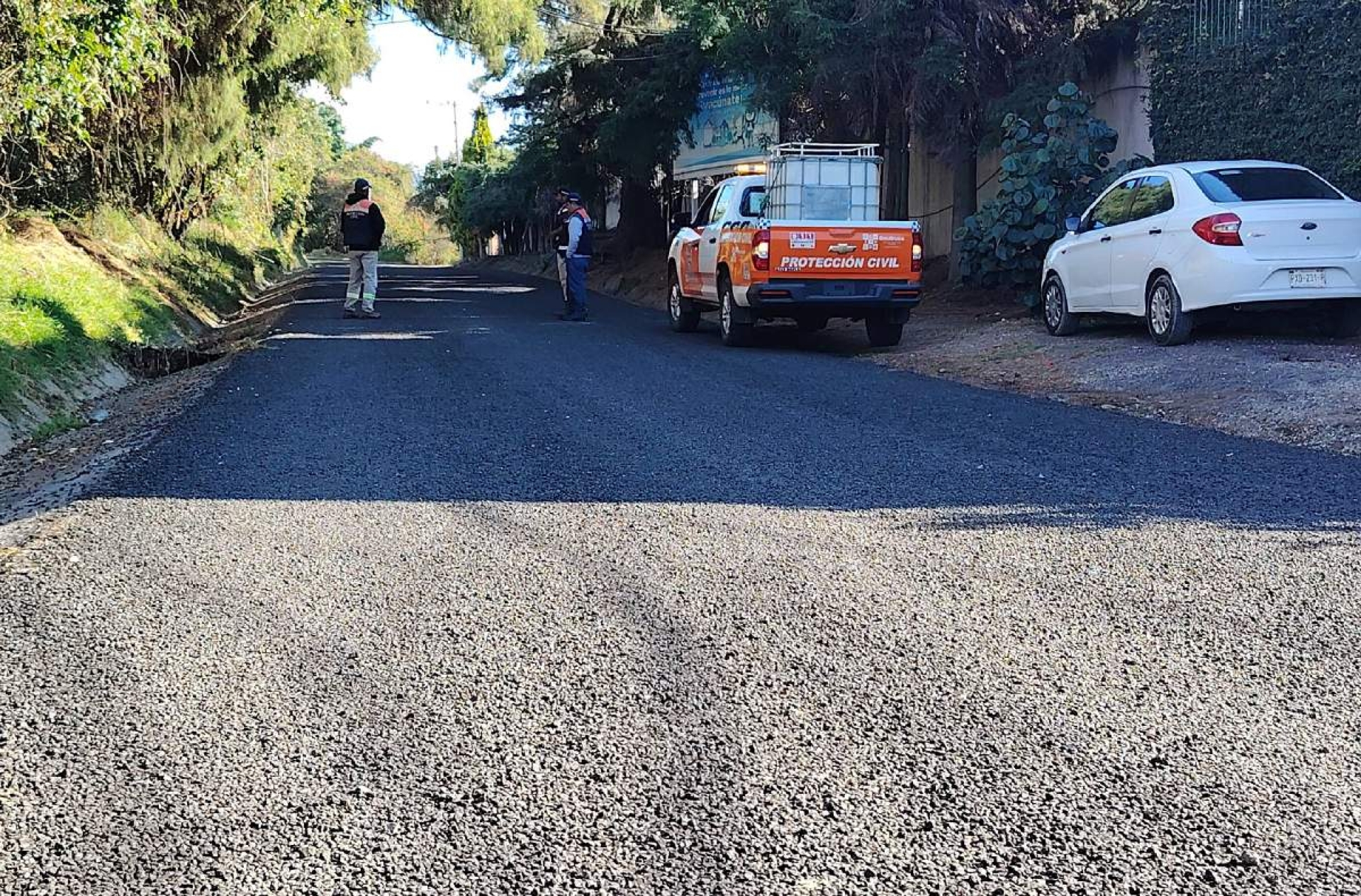 Exhorta PC de Ocuituco a tomar precauciones al circular por carreteras en reparación