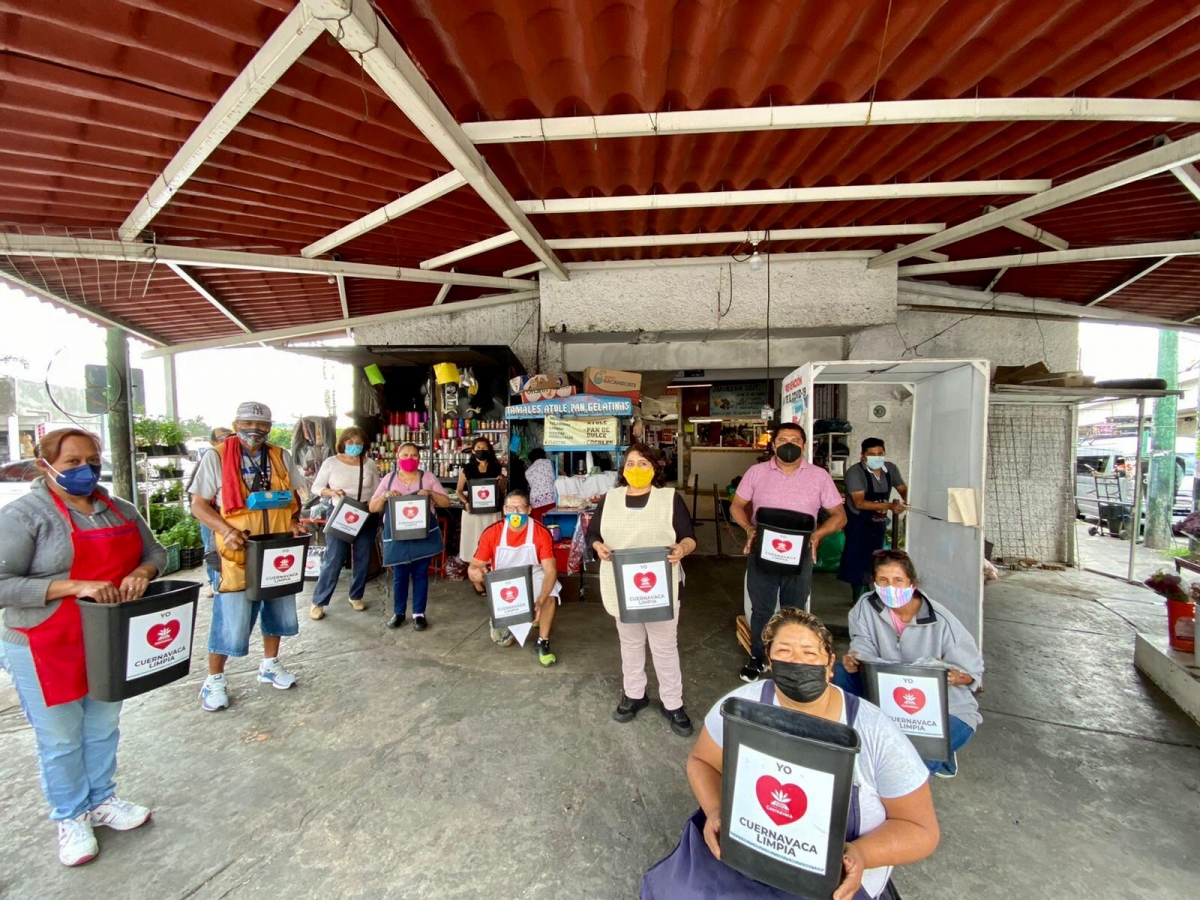 Mercado 'Emiliano Zapata' y comercios de Buenavista se activan por 'Yo amo Cuernavaca limpia'