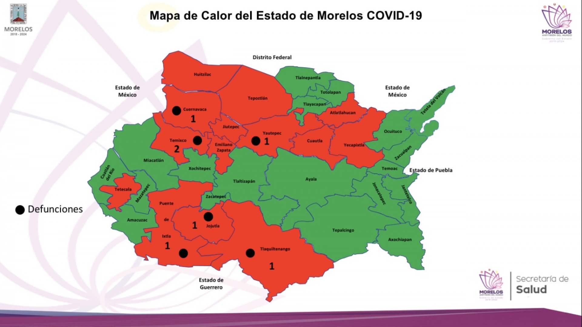 En Morelos, autoridades reportan 46 casos confirmados de Covid-19 y siete decesos