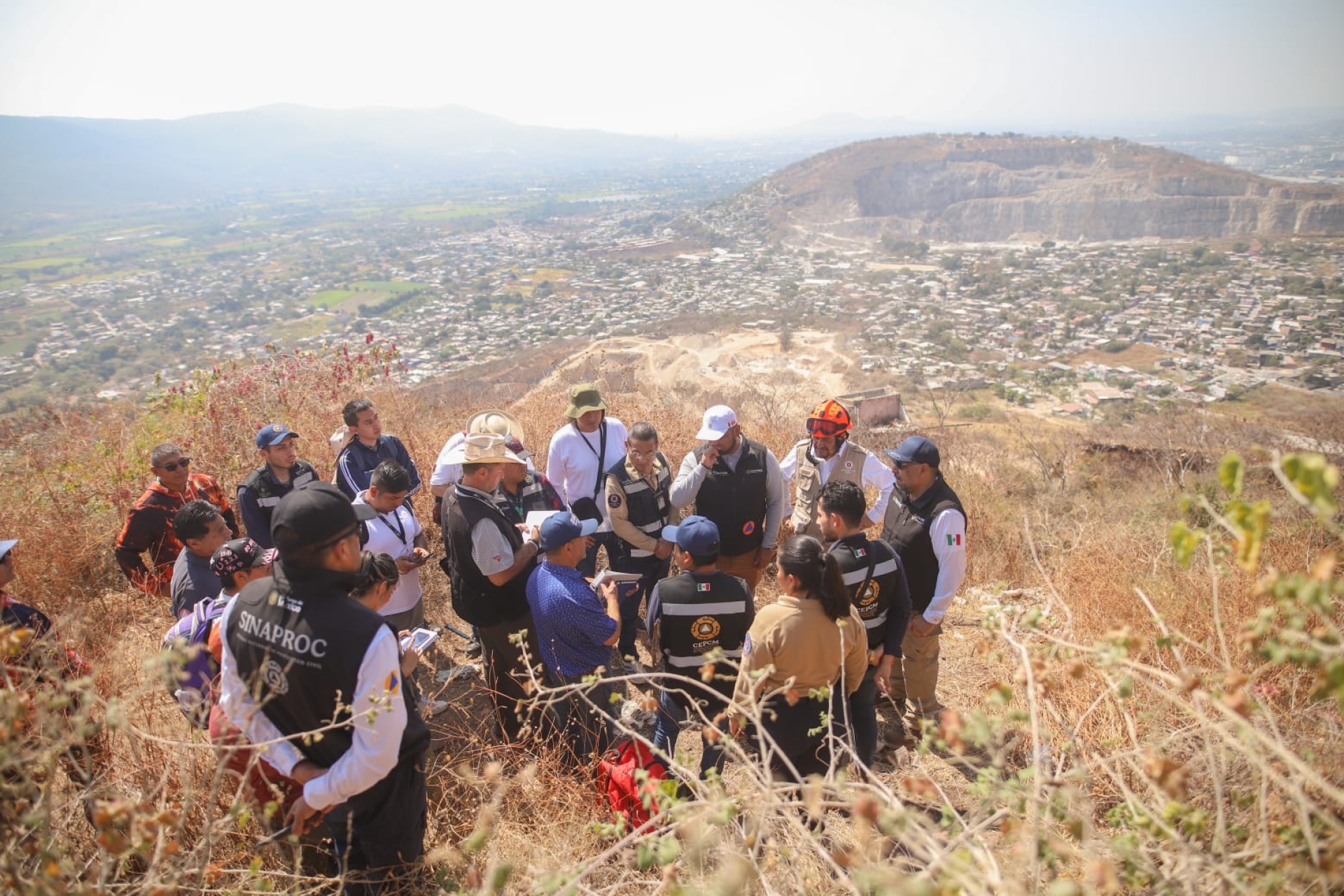Establece CEPCM estrategia técnica para atención de deslizamientos en cerro El Sarnoso de Jiutepec