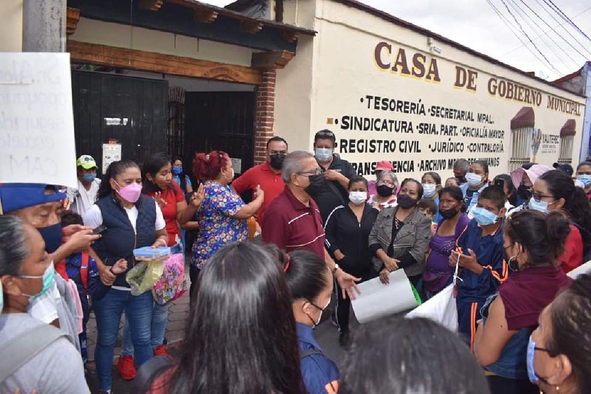 Por dos robos en una escuela, vecinos de Yautepec exigen seguridad