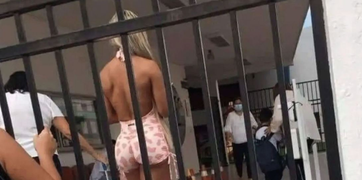 Mamá fitness responde críticas por llevar a su hijo al colegio con ropa ajustada