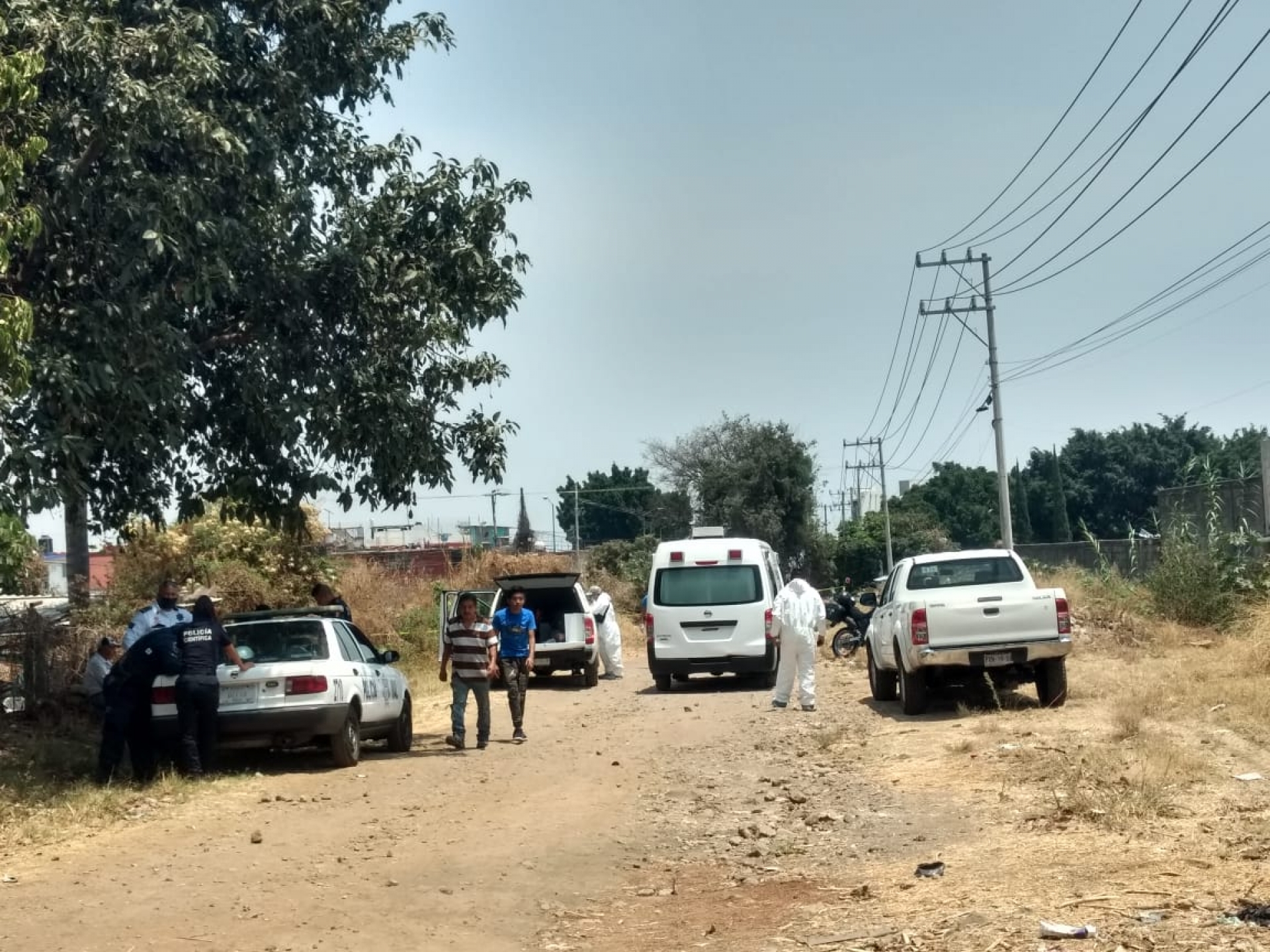 Encuentran un cadáver en la calle del Arrastradero en el poblado de Chamilpa