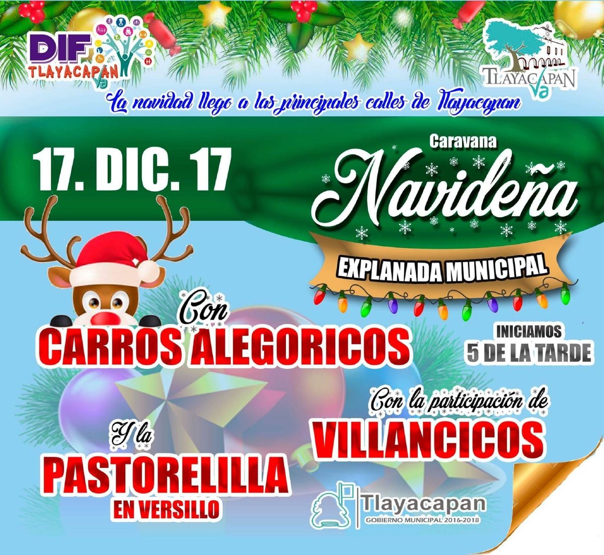 Invita gobierno de Tlayacapan a caravana navideña