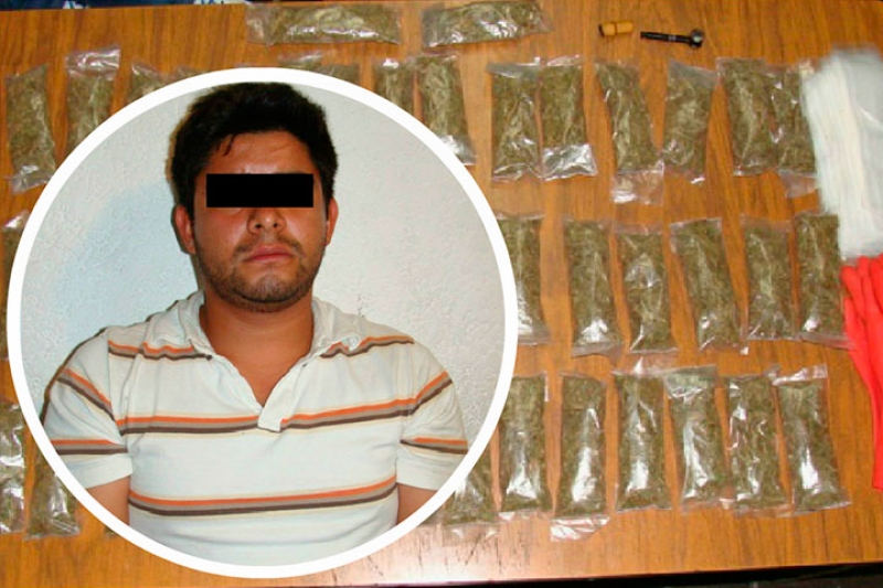 Detienen a un joven con 47 bolsas de marihuana