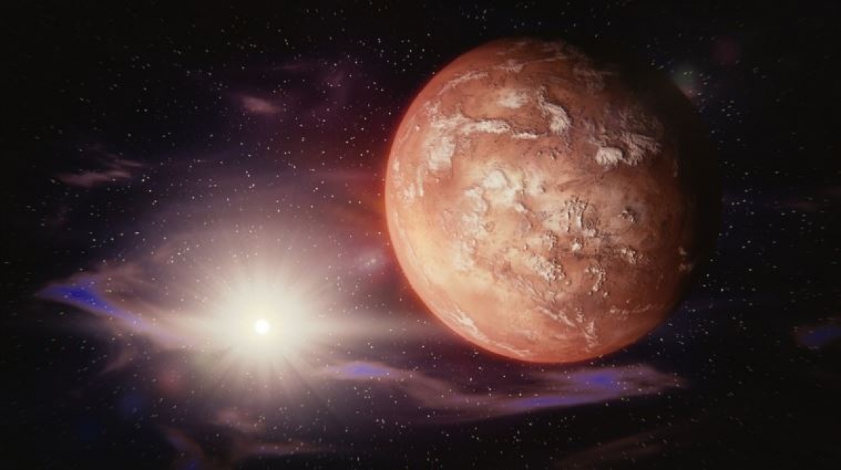 Así se ve el cráter de un impacto de asteroide en Marte: NASA
